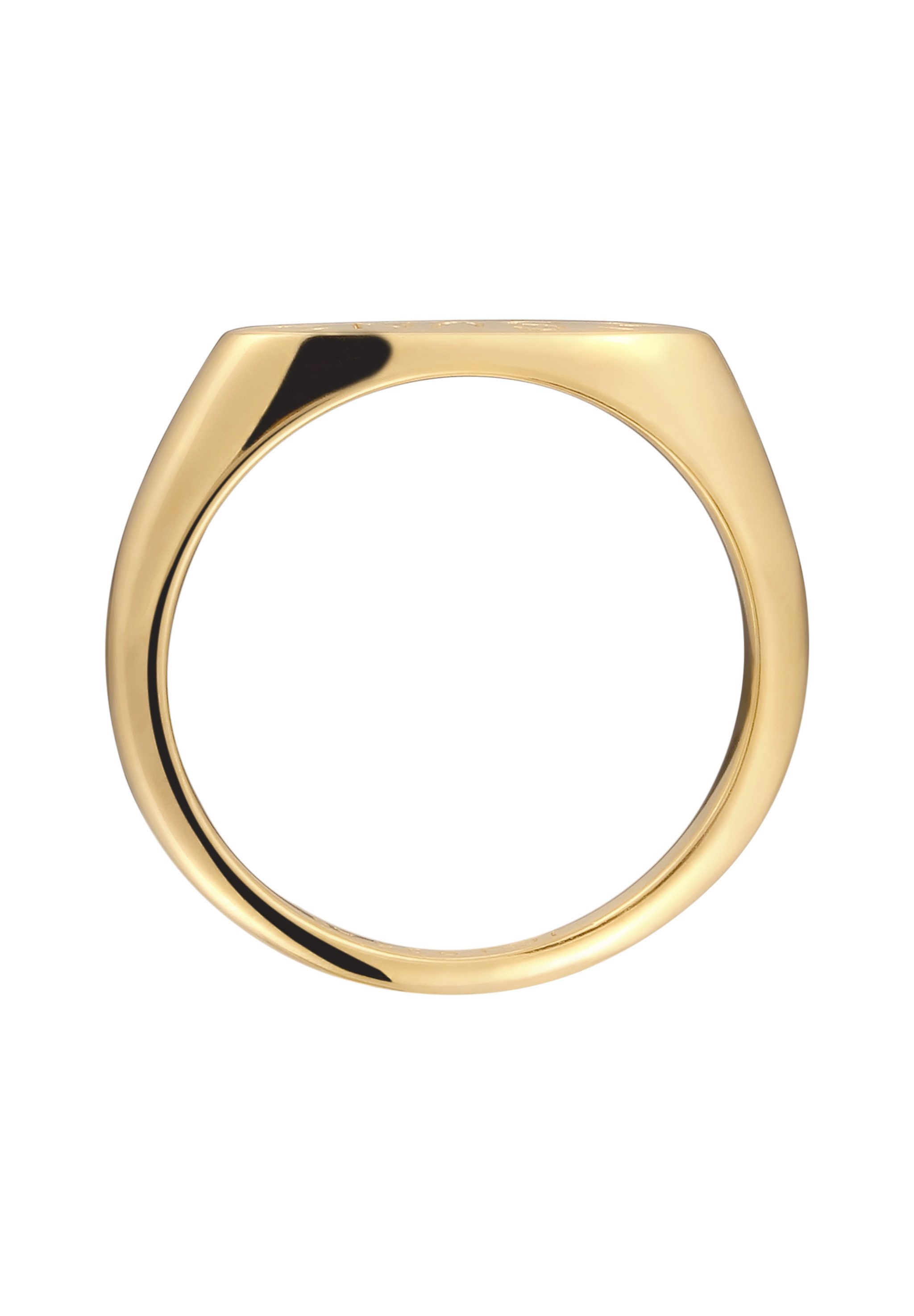 Elli Siegelring Siegelring Sonne 925 Sterling Silber vergoldet