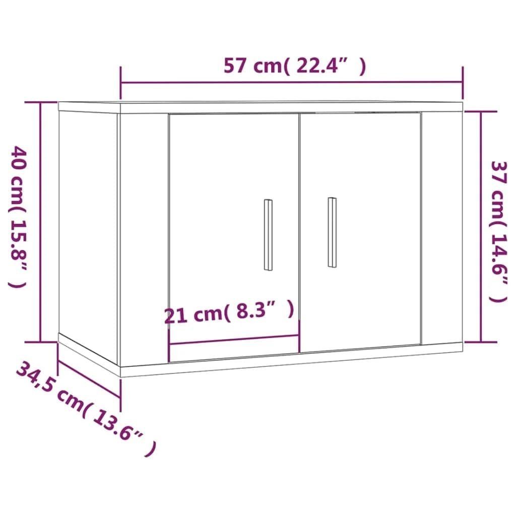 TV-Schrank-Set Holzwerkstoff furnicato 4-tlg. Sonoma-Eiche TV-Schrank