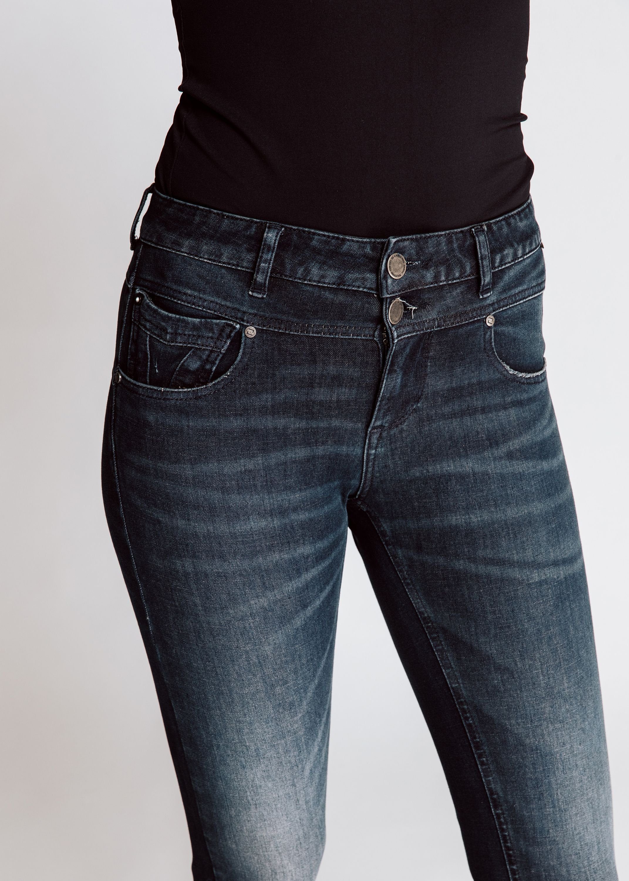 Zhrill Jeans Tragekomfort angenehmer Skinny-fit-Jeans Skinny Blue KELA