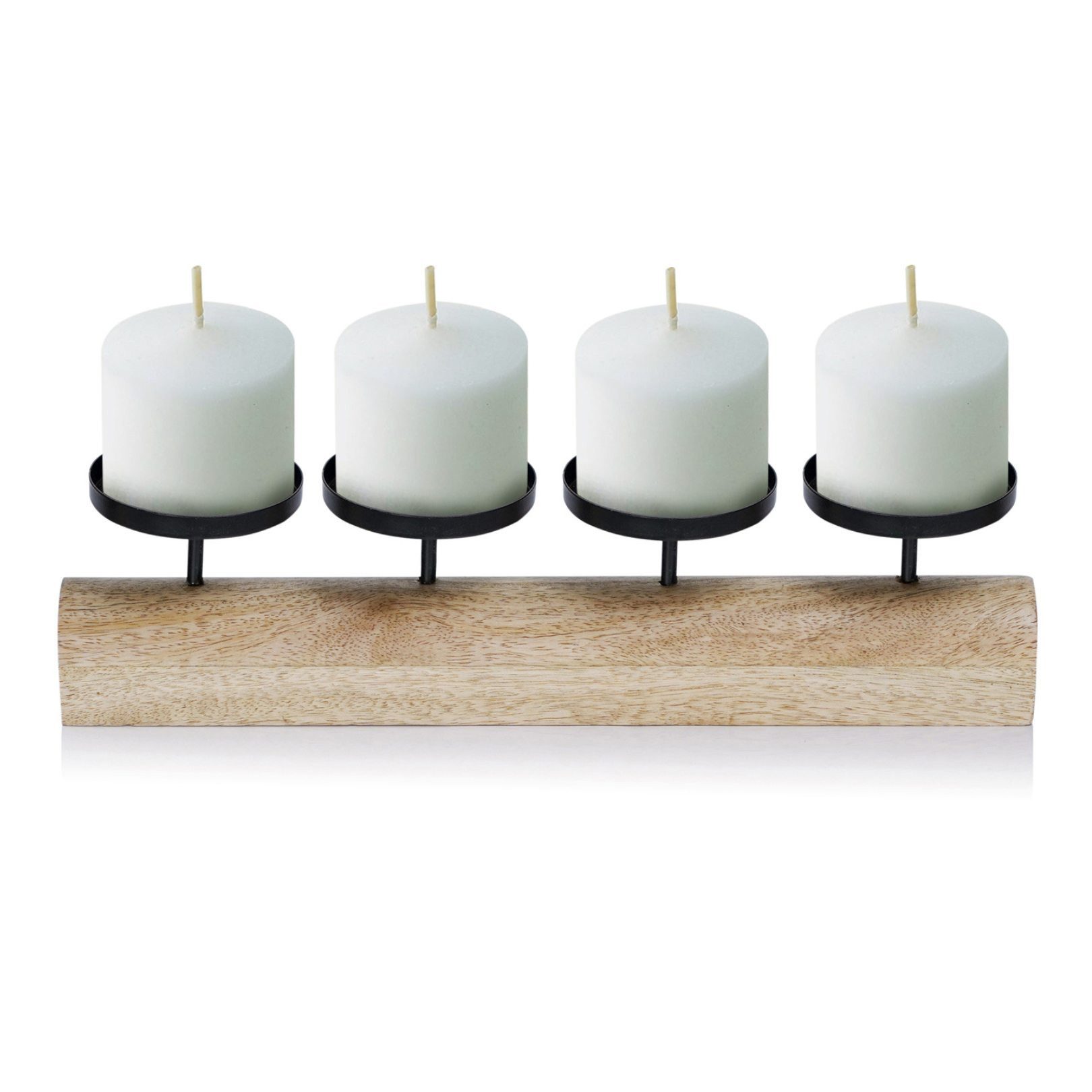 Marrakesch Orient & Mediterran Interior Teelichthalter Vintage Kerzenständer Vint 36cm (1 St), Holz und Metall