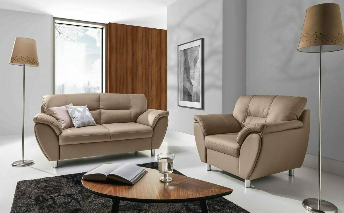 Sitzer Design Sofa JVmoebel Couch Sofas Stoff Textil 2 Relax Sofa, Couchen Polster