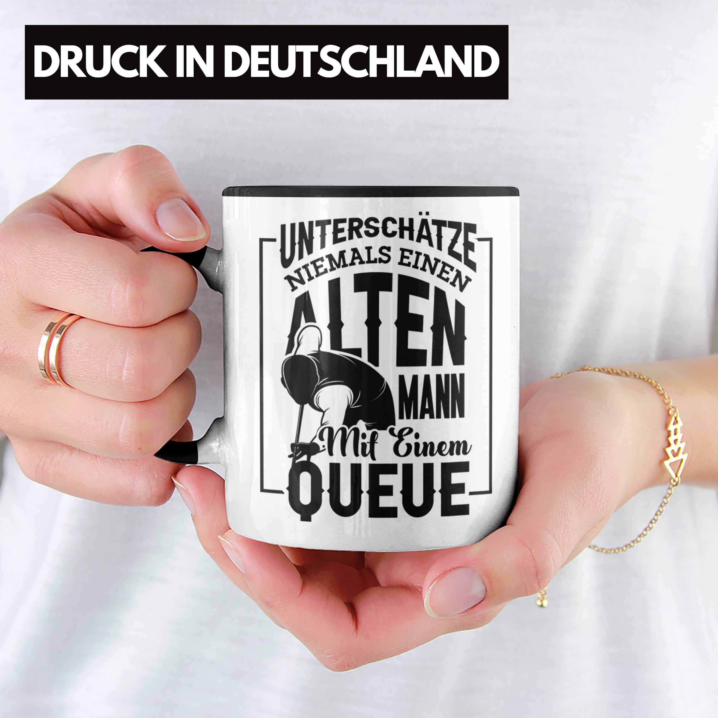 Mann Mit Unterschätze Geschenk Tasse Alten Niemals Tasse Schwarz Pool Billard Einen Trendation