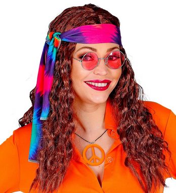 Widmann S.r.l. Kostüm Hippie Halskette 'Peace', Neon Orange - Schmuck 7