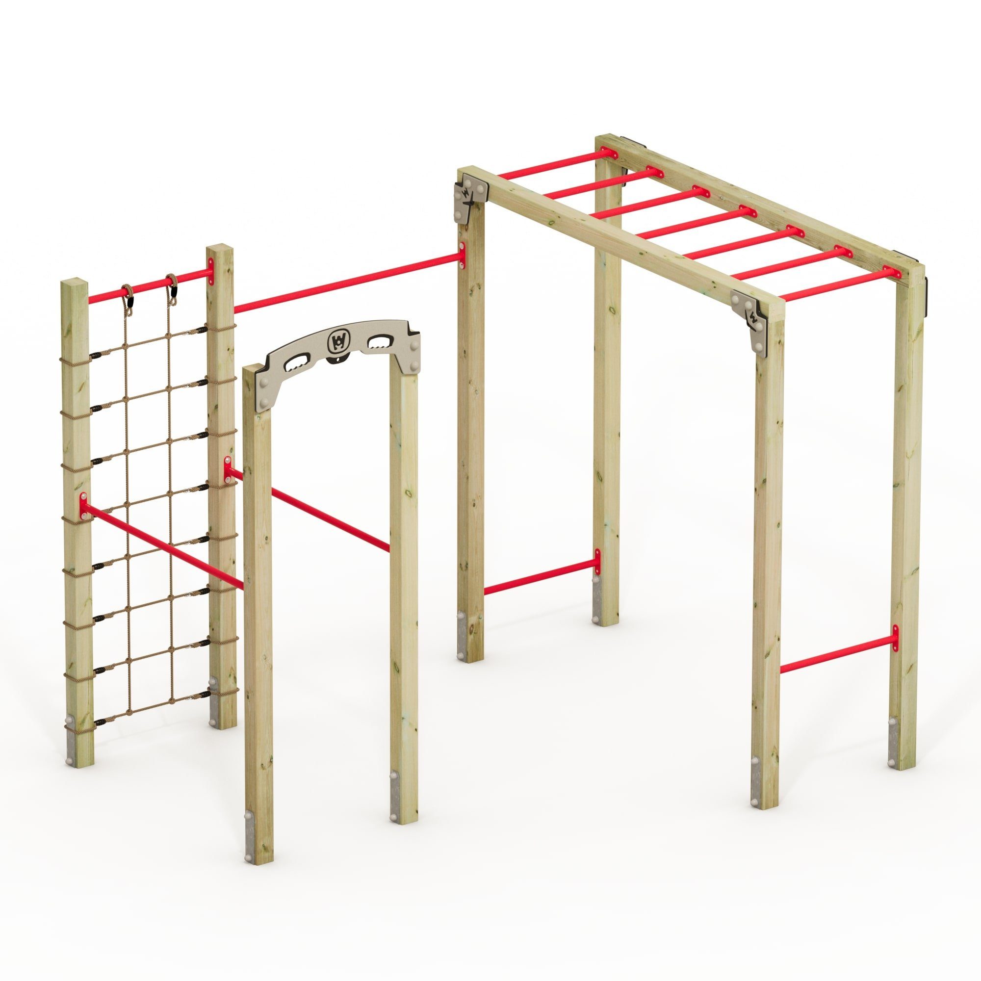 Wickey Klettergerüst Wickey FIT Base 820 – Klimmzugstation für Garten & Calisthenics, (Kraftstation, Fitnessstation, Sportgeräte für zuhause, Workout, Krafttraining, Gymtower, Fitnessturm, Outdoor-Fitnessgerät für Kinder & Erwachsene bis 100 kg), wetterfest mit 5 Jahren Garantie auf Holz- und HDPE-Teile*