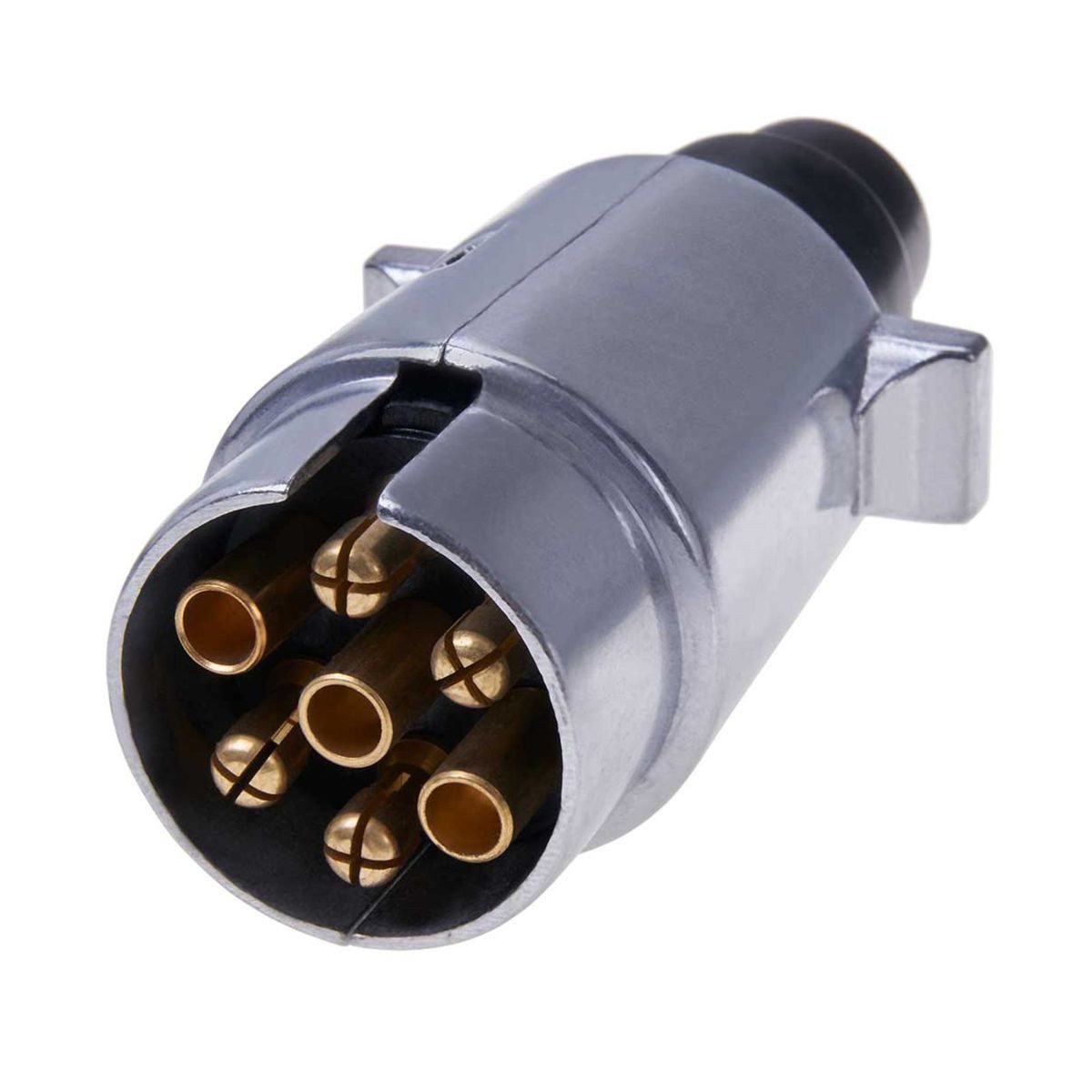 Filmer Anhängeradapter 12V 7pol. Kurzadapter Adapterstück Metall Anhänger-Adapter, mit Messingkontakten