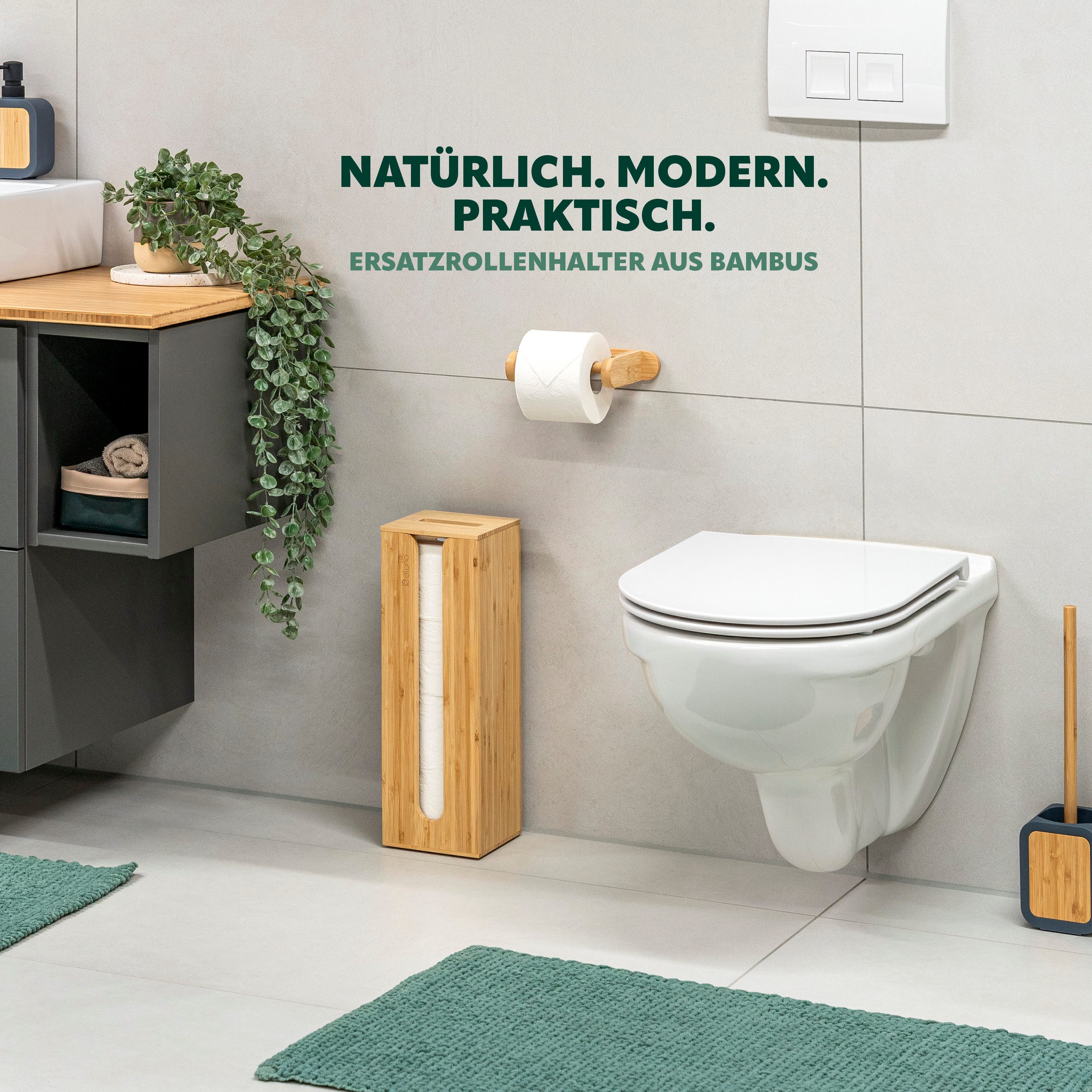 eluno Toiletten-Ersatzrollenhalter Toilettenpapier Aufbewahrung für 4 Ersat günstig online kaufen