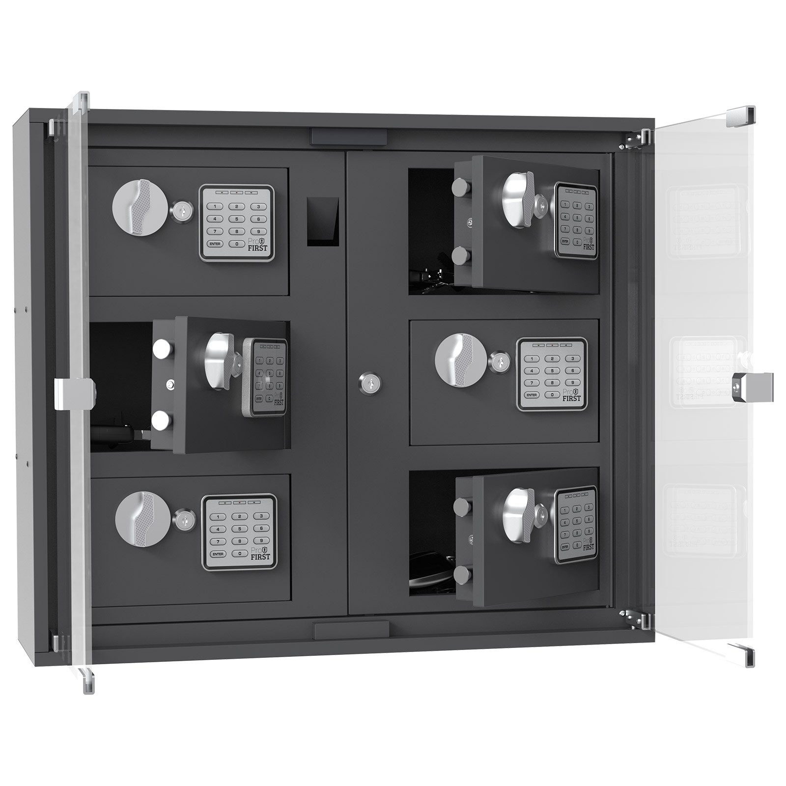 Profirst Schlüsseltresor Schlüsselausgabe LockMaster Elektronikschloss anthrazit