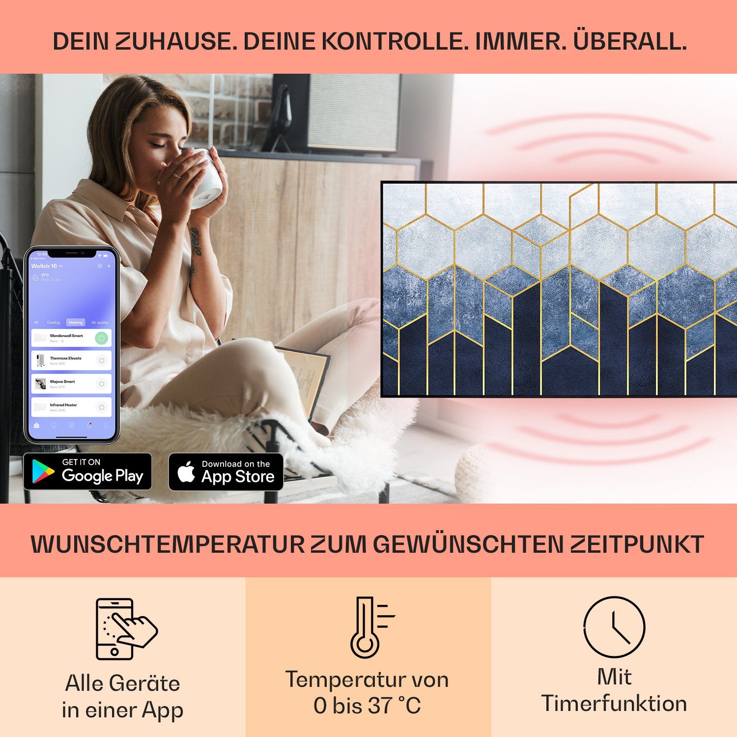 Klarstein Heizkörper Wonderwall Air Art Smart günstig online kaufen