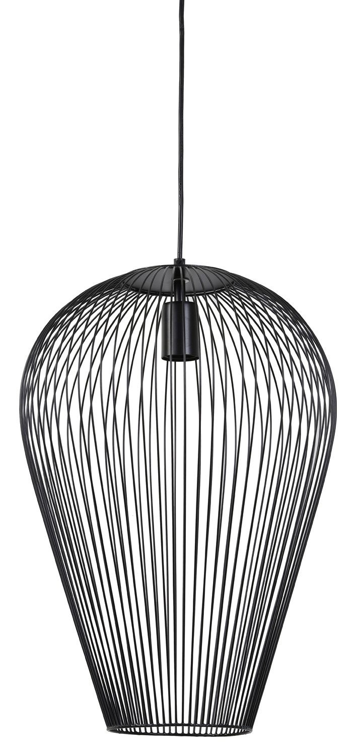 Light & Living Pendelleuchte ABBY, 1-flammig, Schwarz matt, Metall, H 170 cm, ohne Leuchtmittel, Hängeleuchte, Hängelampe | Pendelleuchten