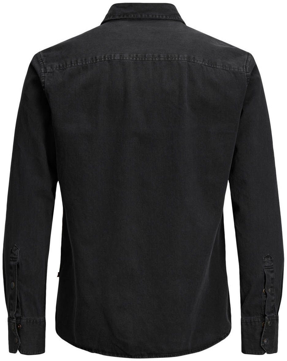 Jack & Jones Jeanshemd JJESHERIDAN im Workwear-Stil mit robuster Baumwollqualität unifarben, modisch, slim fit, Baumwolle, Hemdkragen