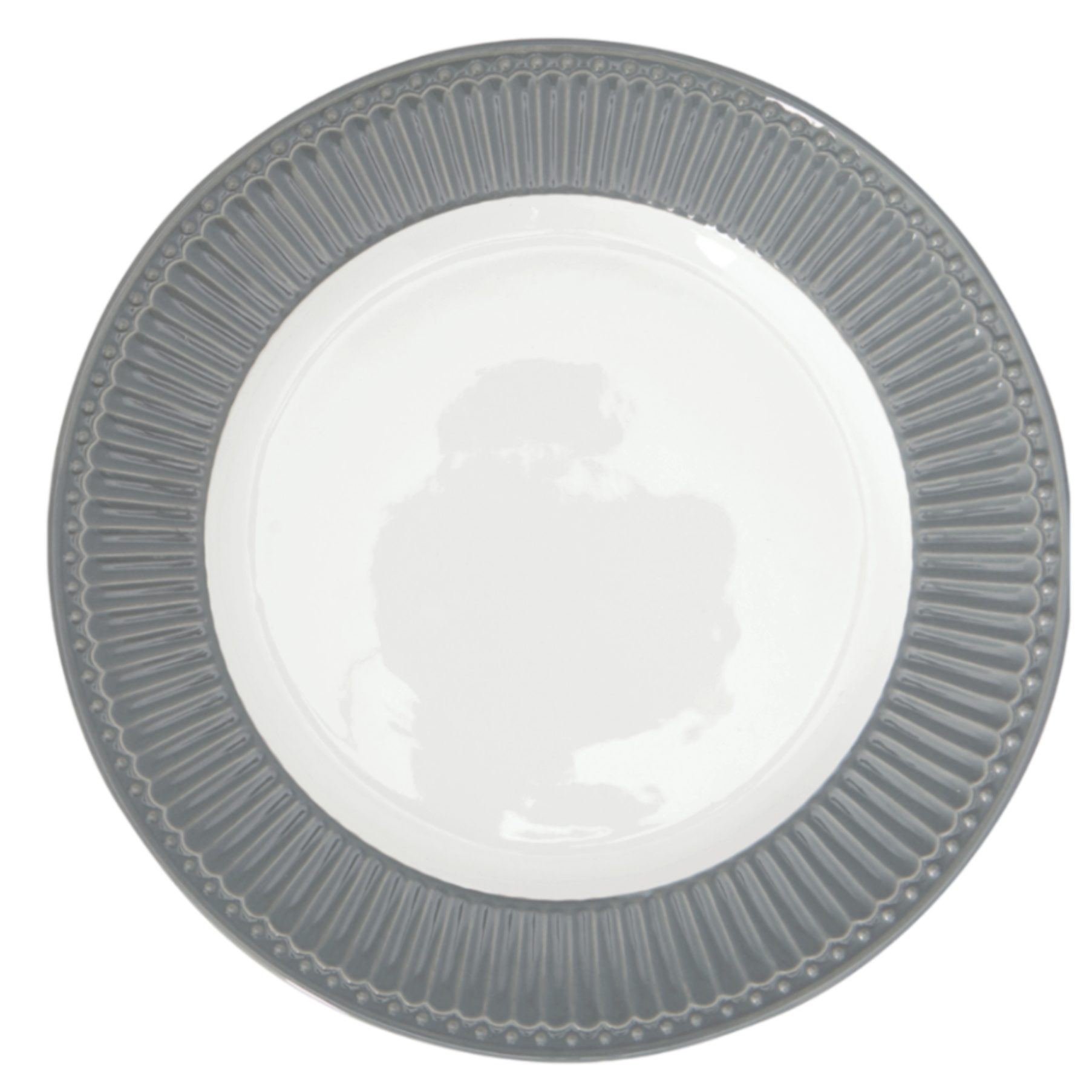 Greengate Frühstücksteller GreenGate Speiseteller Alice Steingrau (26,5 cm)