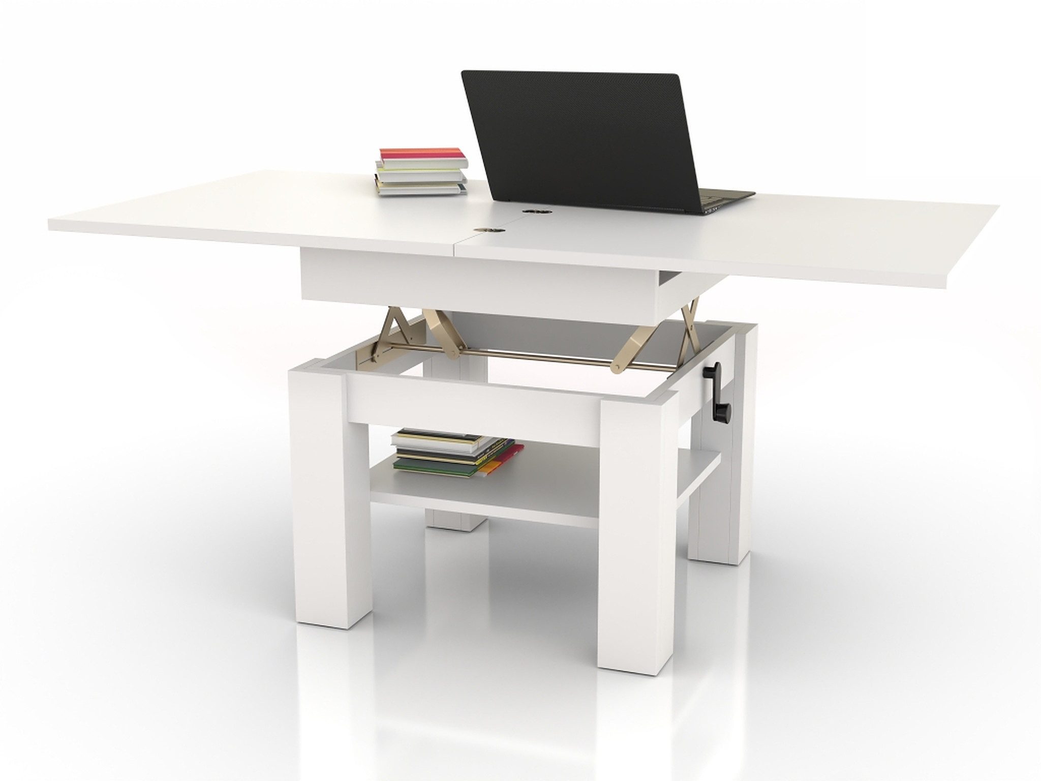 designimpex Couchtisch Design Cleo stufenlos höhenverstellbar günstig online kaufen