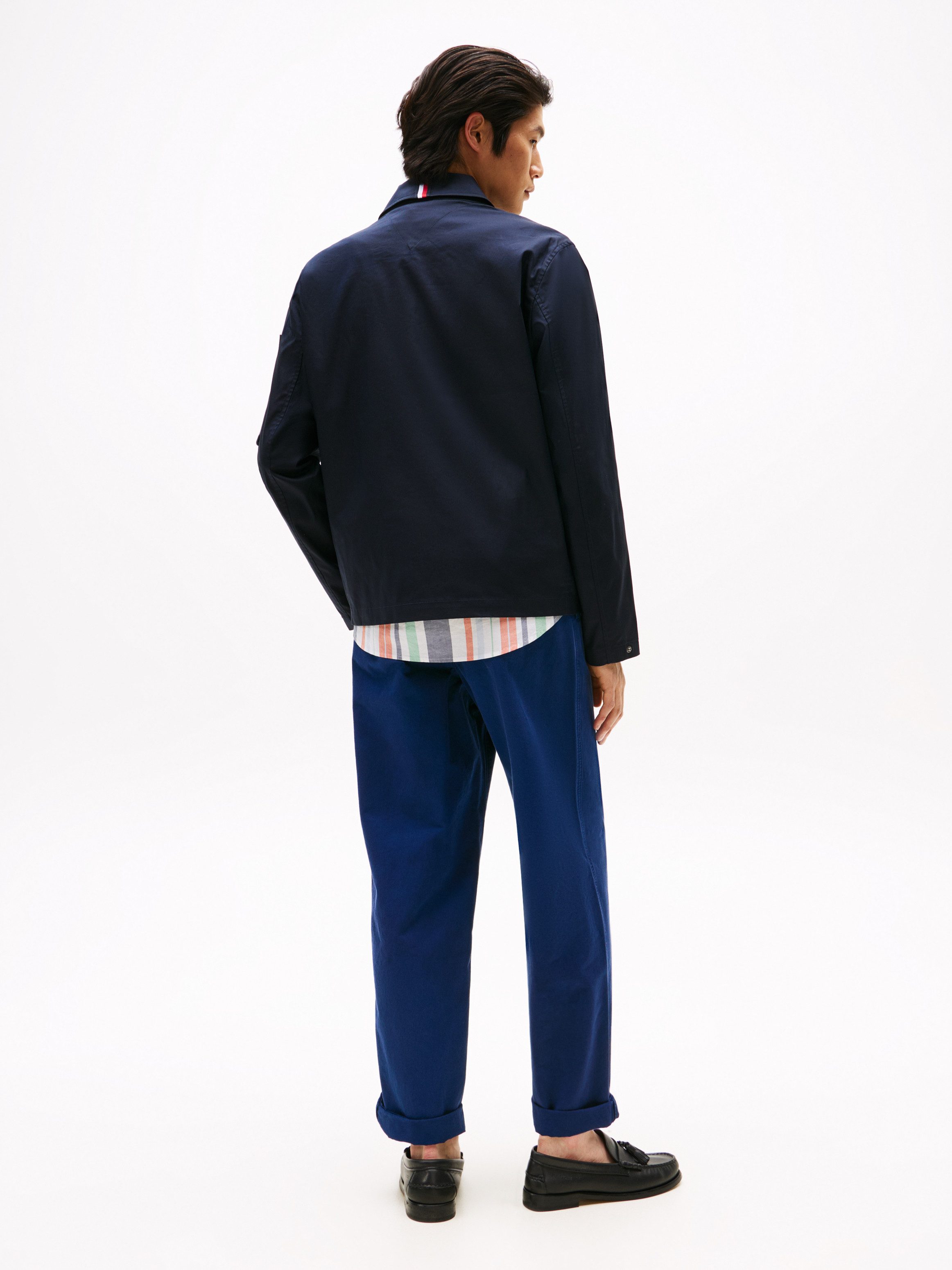 Tommy Hilfiger Hemdjacke TECH SHIRT JACKET leichter Herren-Blouson mit Hemdkragen Übergangsjacke Baumwolle – Bild 5 von 5