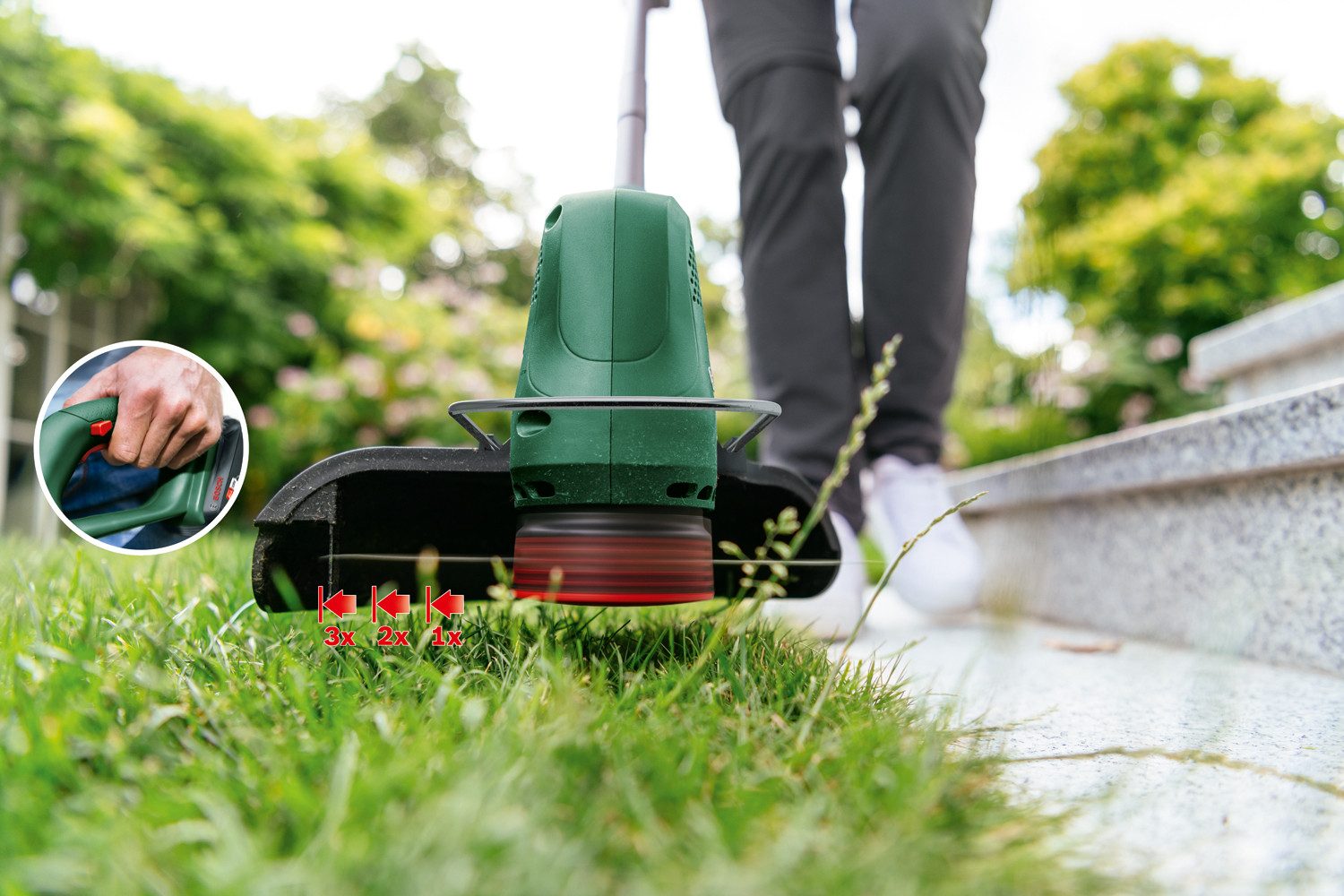 Bosch Home & Garden Akku-Rasentrimmer Easy GrassCut 18 V-230 Solo, 23 cm Arbeitsbreite Faden, inkl. Ersatzfadenspule, ohne Akku und Ladegerät