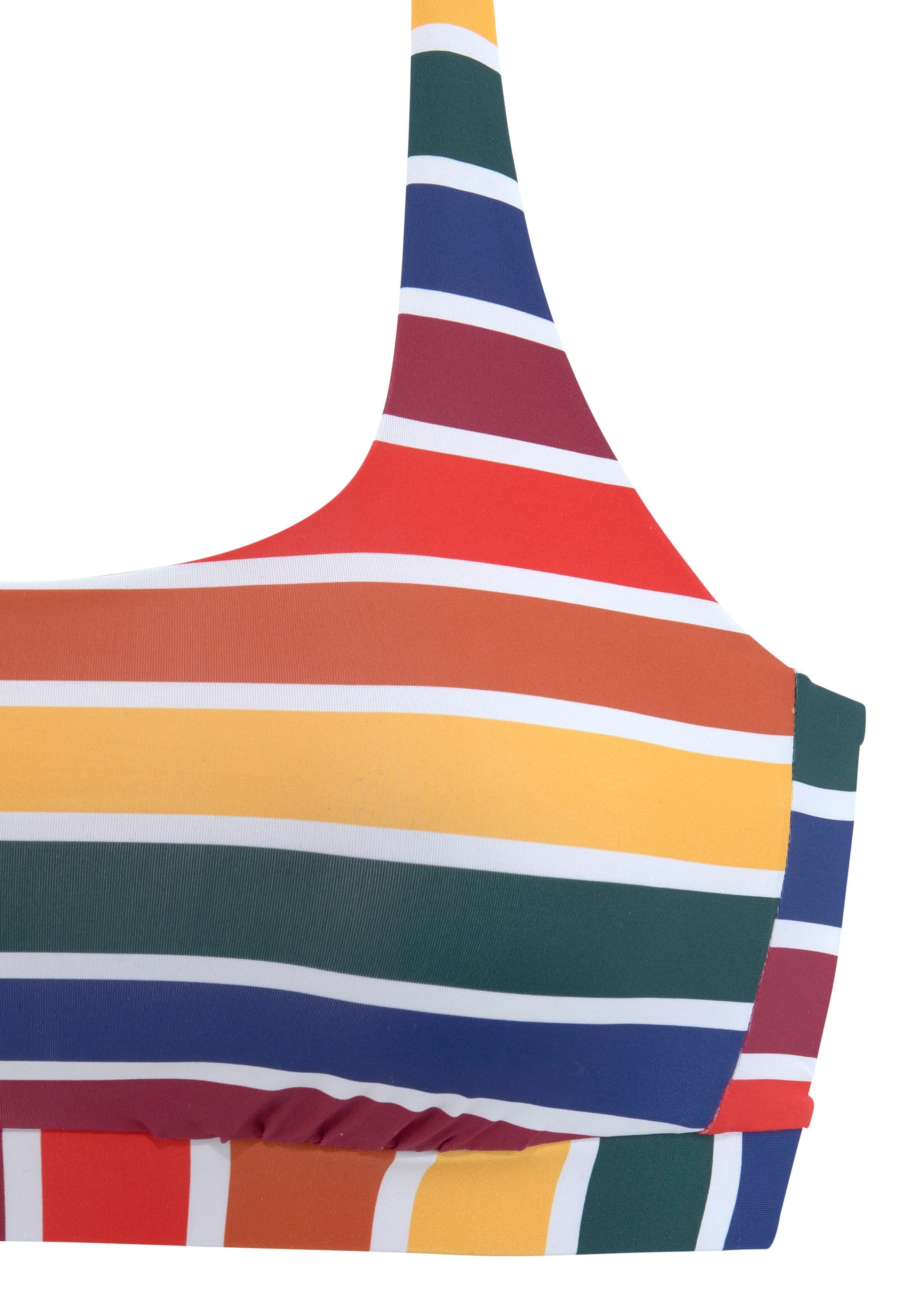 Wäsche/Bademode Bikinis LASCANA Bustier-Bikini-Top Rainbow Collection, mit gekreuzten Trägern