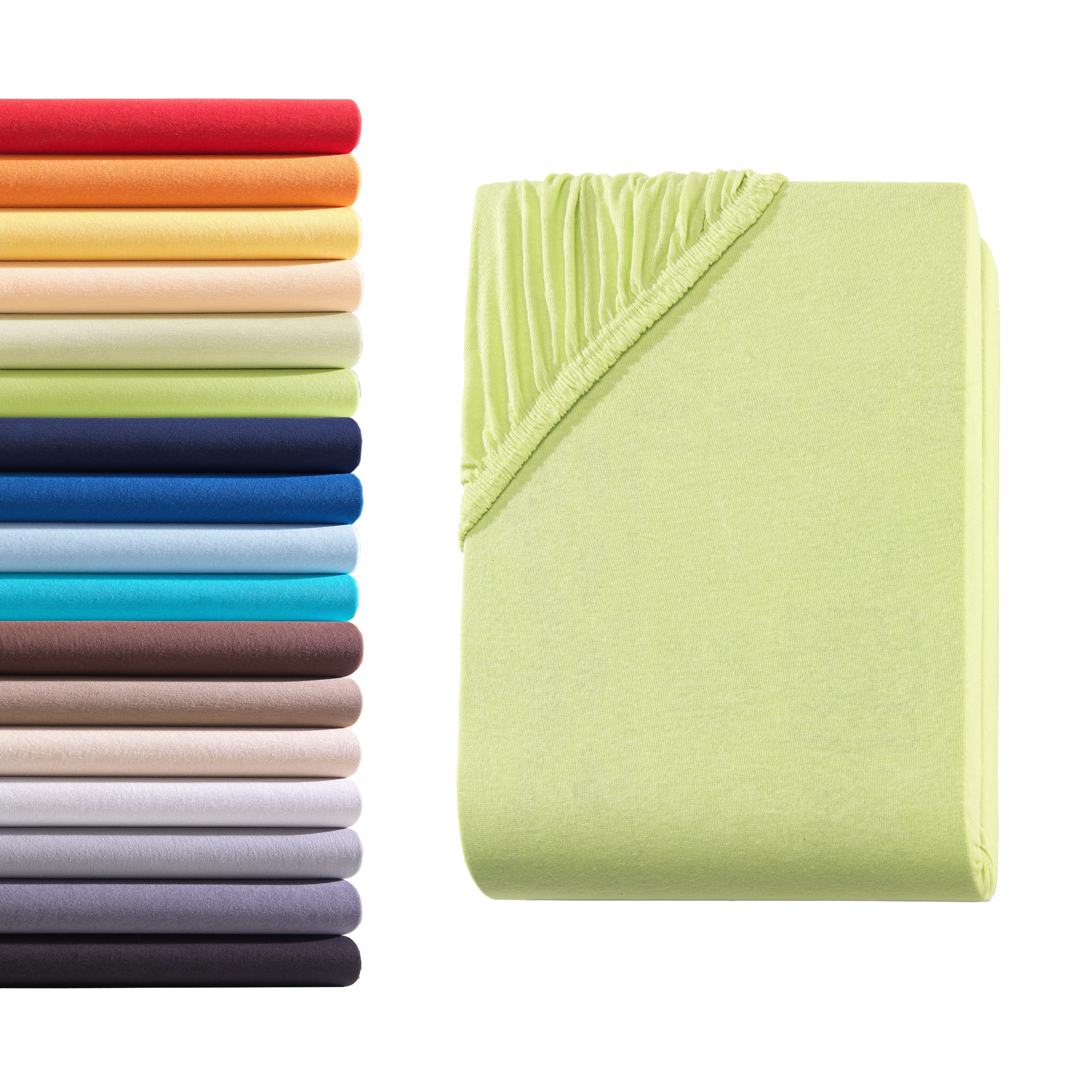 Hometex Premium Textiles Spannbettlaken Jersey Spannbettlaken 100% Baumwoll günstig online kaufen