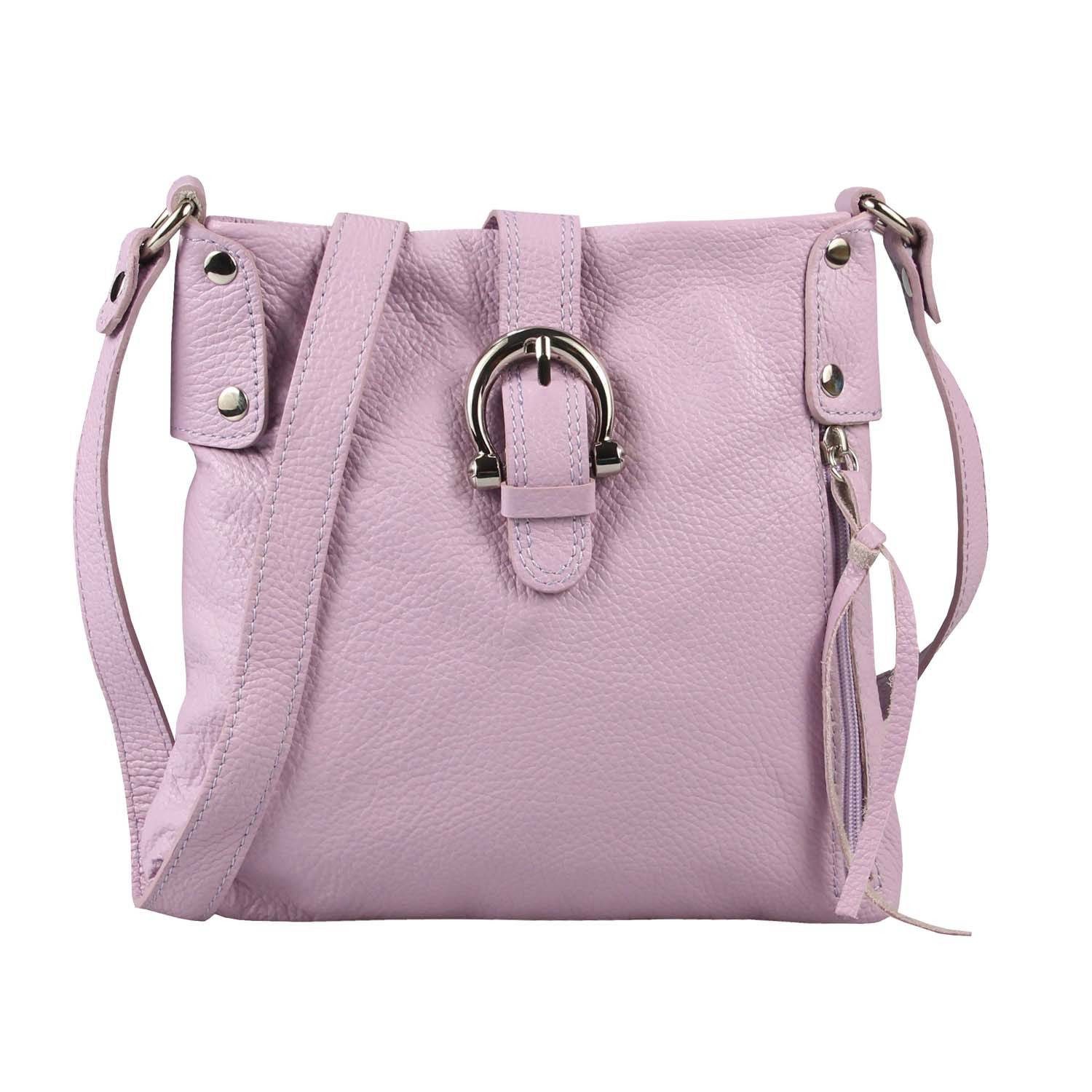 Schultertasche Made in Italy Damen Leder Tasche CrossOver
