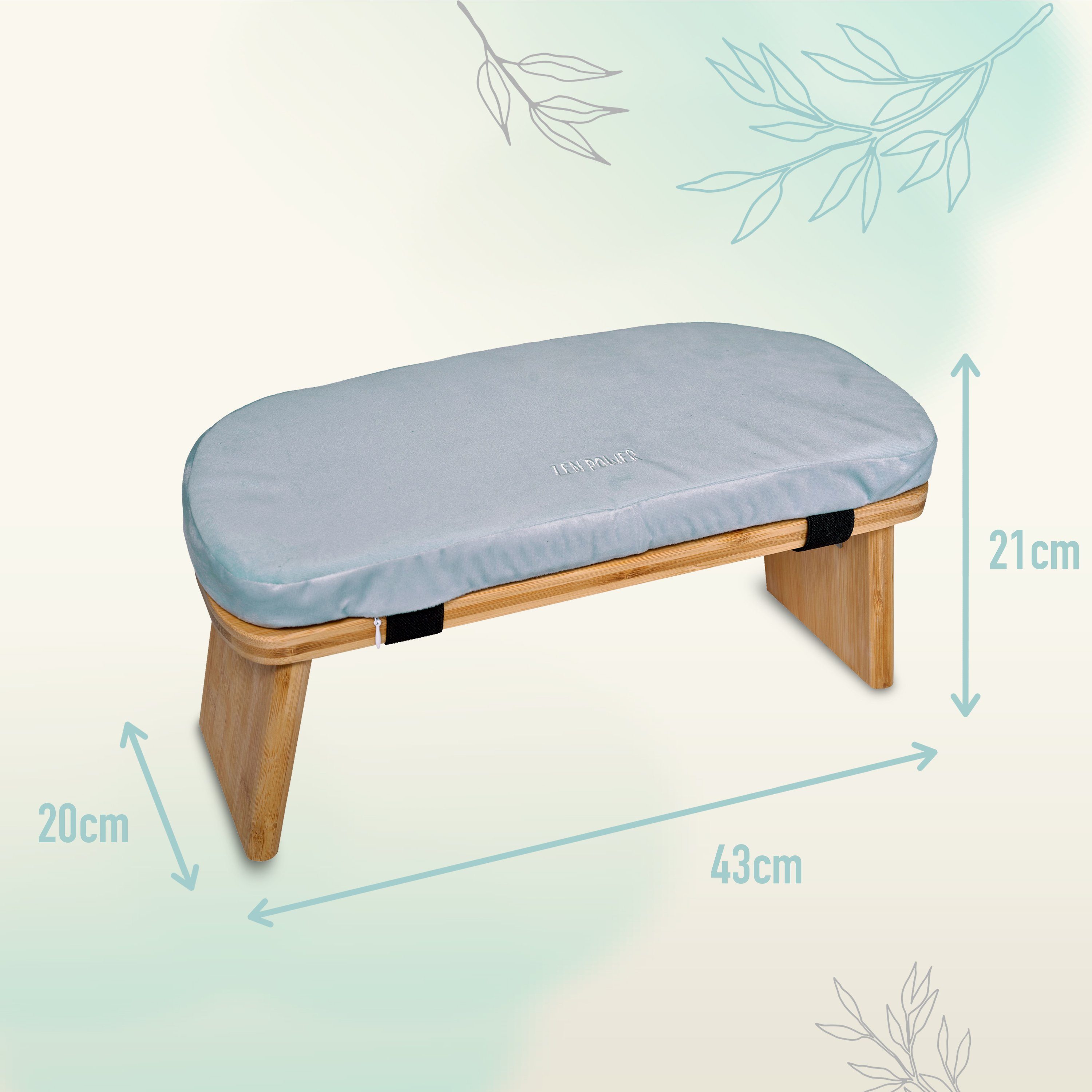 ZenPower Yogablock Meditationshocker Yogabank, zusammenklappbar, ergonomisch, stabil