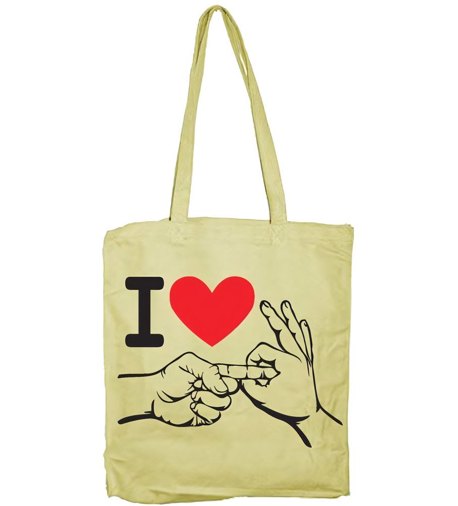 Hybris Tragetasche I Love To Make Love Tote Bag