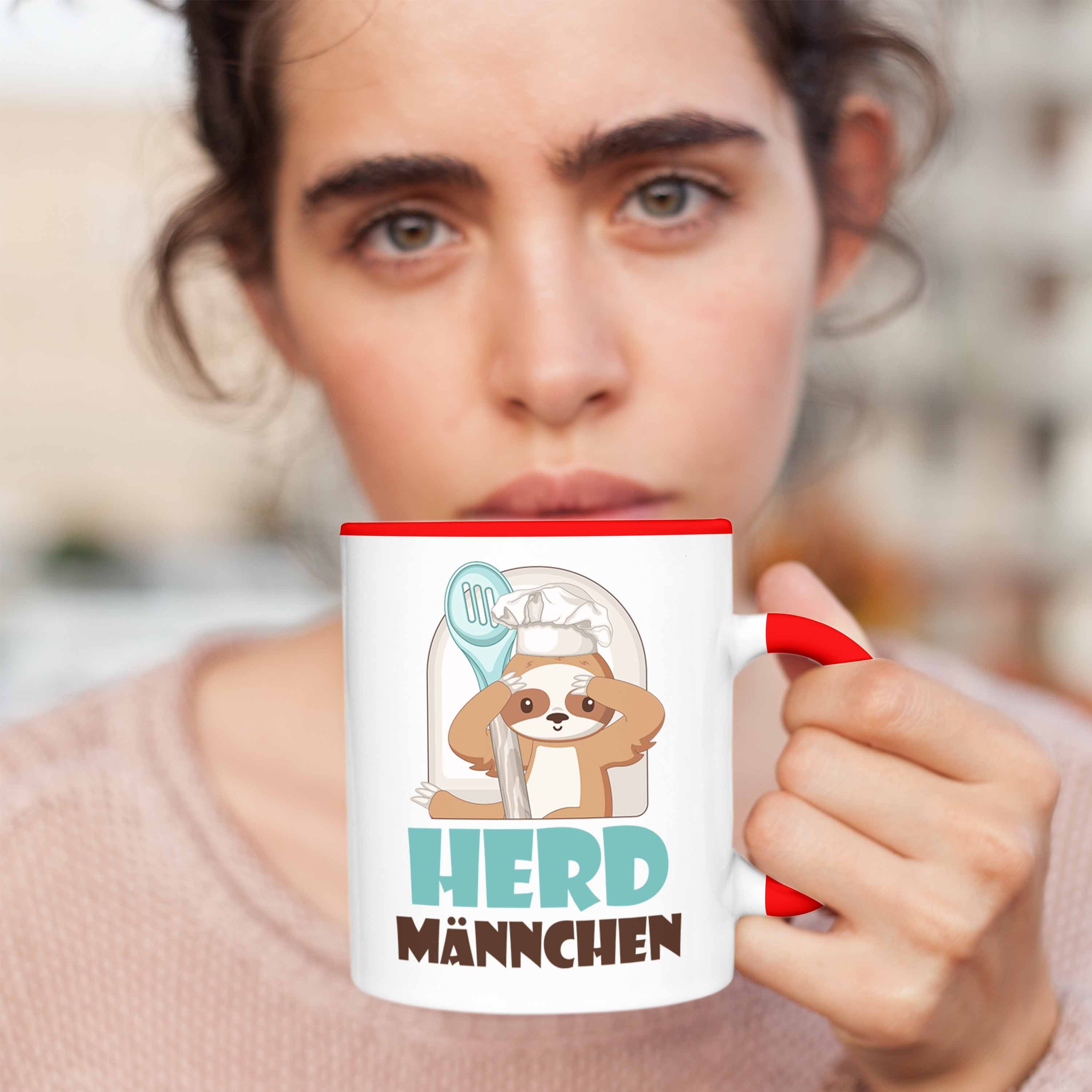 Herd-Männchen Rot Trendation Koch Köche Geschenkiee Geschenk für Trendation - Tasse Tasse