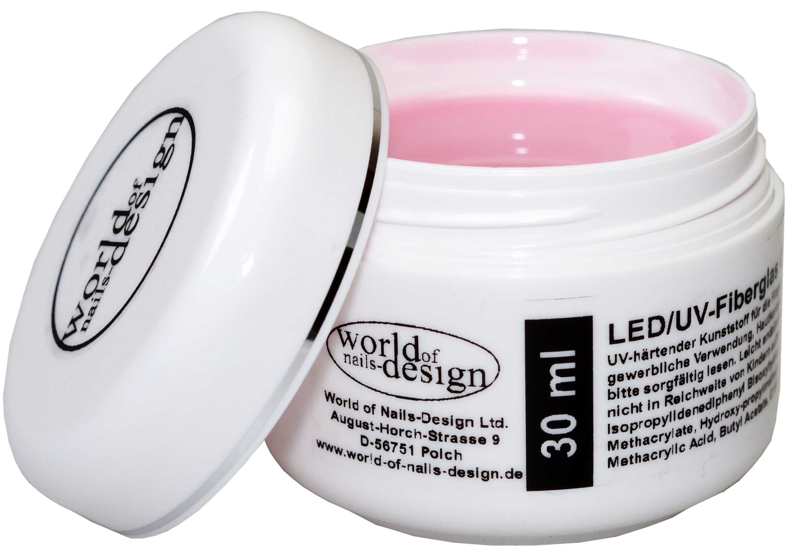 UV-Gel LED/UV-Fiberglas Gel dickviskose milchig rosa 1 Phasengel, Aufbaugel