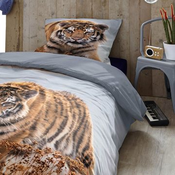 Bettwäsche Tiger Trendy Bedding, ESPiCO, Renforcé, 2 teilig, Tiger, Wildnis, Raubtier