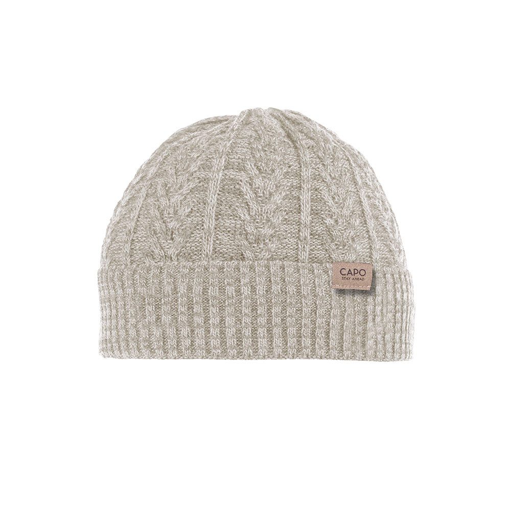 CAPO Strickmütze Rippenstrick, natürliche Thermoregulierung