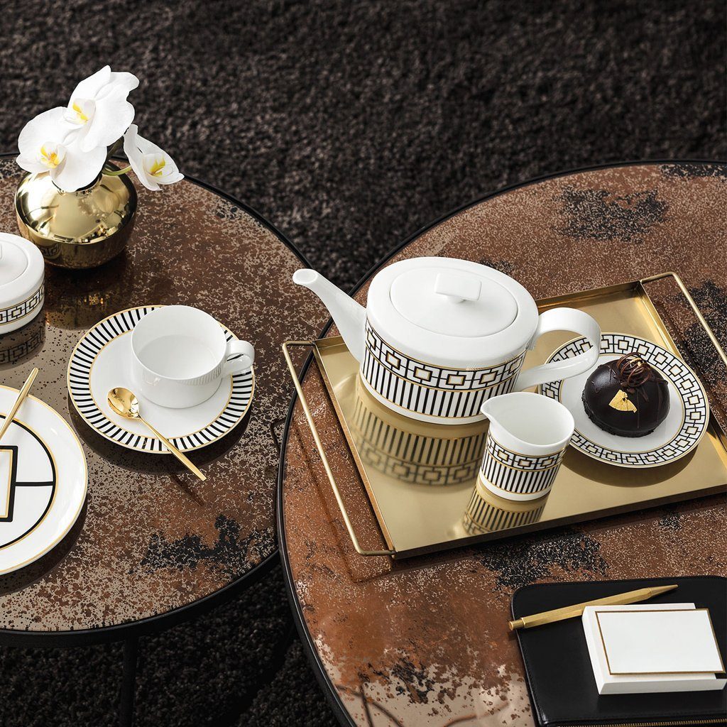Villeroy & Boch Signature Teekanne MetroChic Kaffee-/Teekanne, (1-St), Premium Bone Porcelain, 1 Stck, spülmaschinenfest
