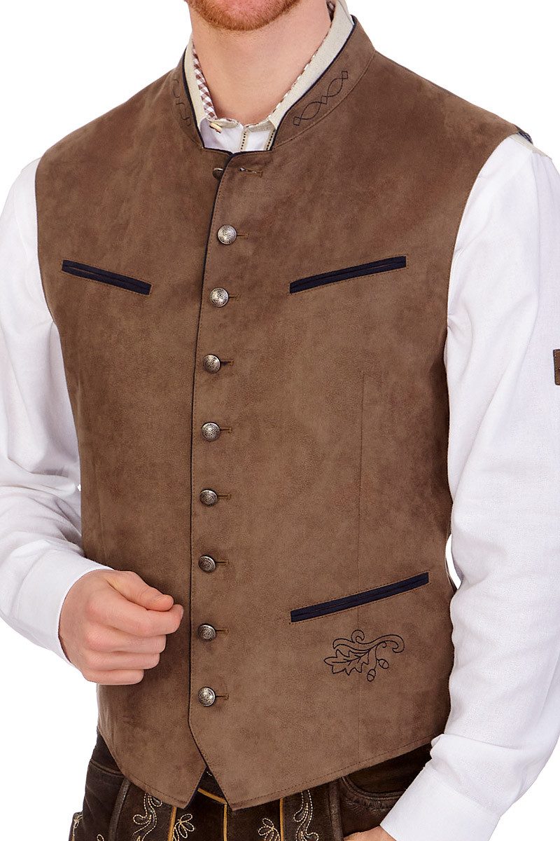 Gebr. Weis menswear Trachtenweste Trachtenweste - BODENSEE - rehbraun
