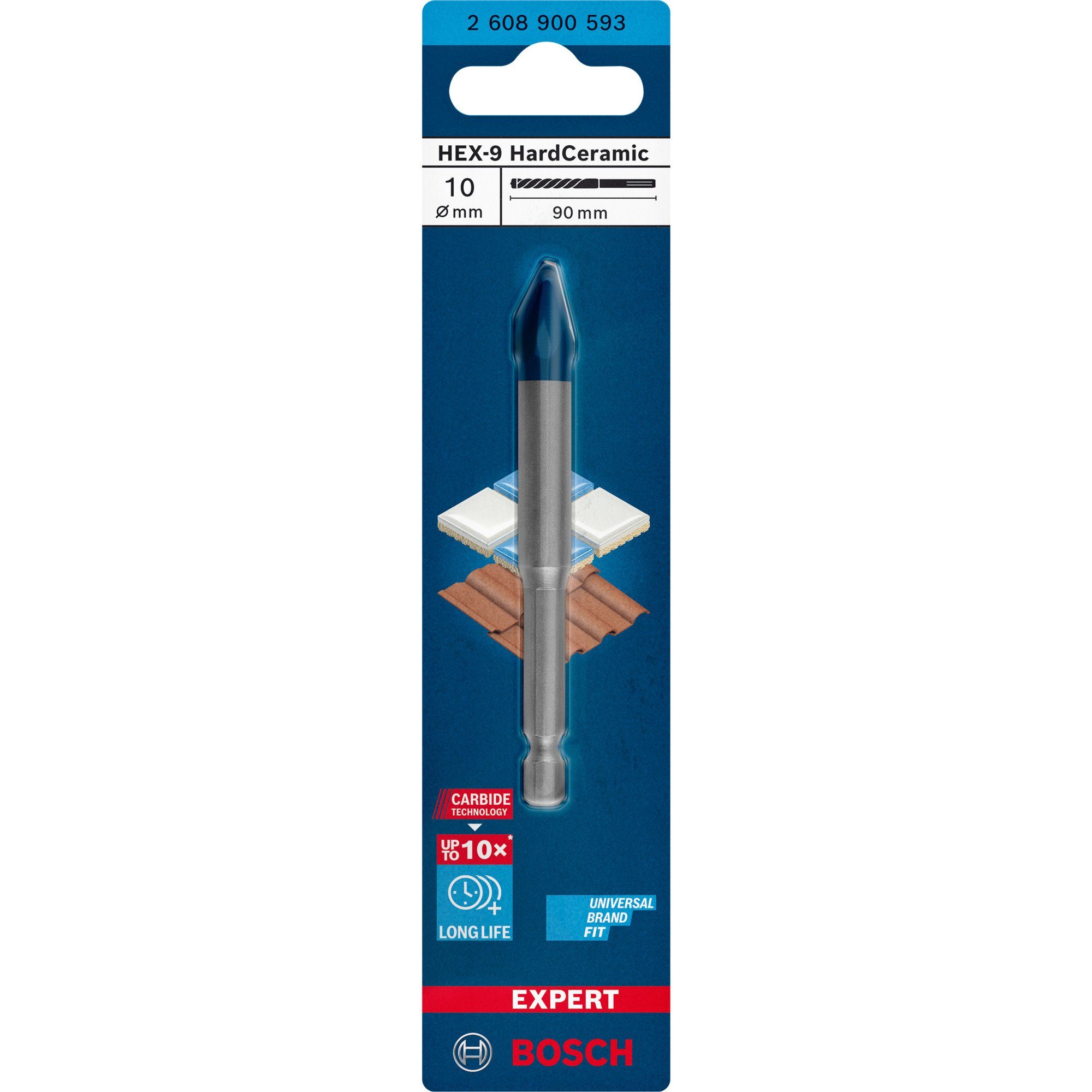 Bohrer- und Bitset Bosch Professional Expert HEX-9 HardCeramic