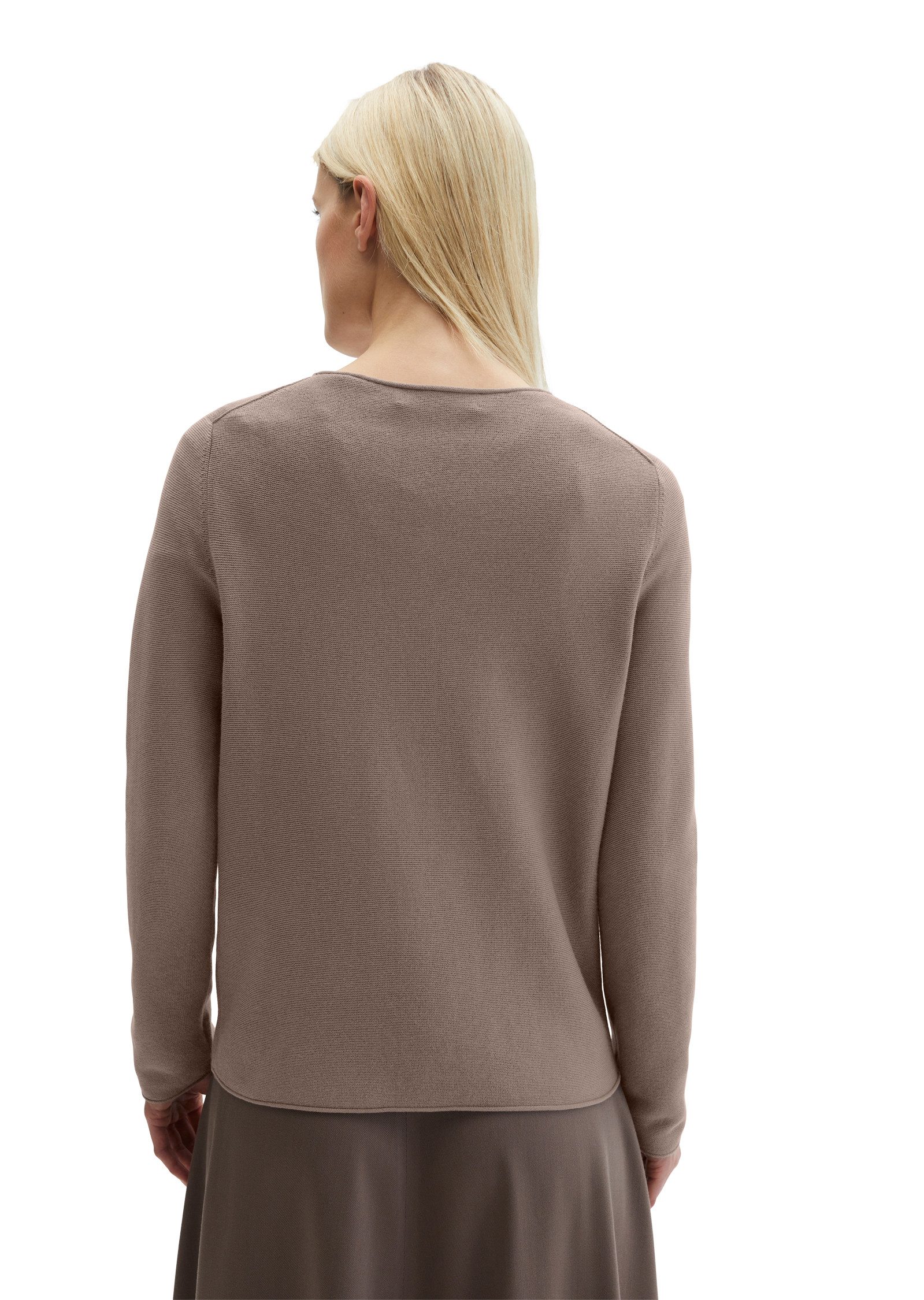 Marc O'Polo Strickpullover slim fit aus softem Organic Cotton, mit Rollkant günstig online kaufen