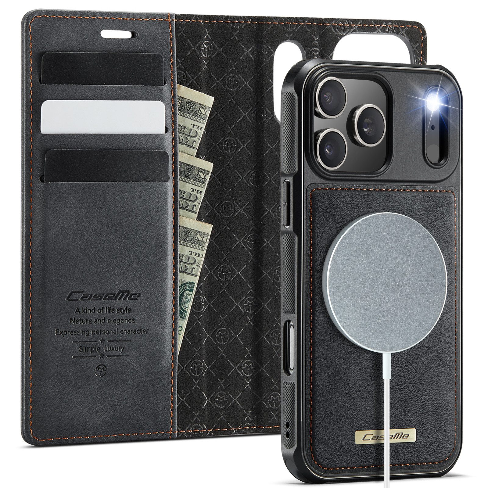 Mycotech Handyhülle Premium 2in1 Klapphülle mit abnehmbarem Magnet Case MagSafe – Bild 2 von 5
