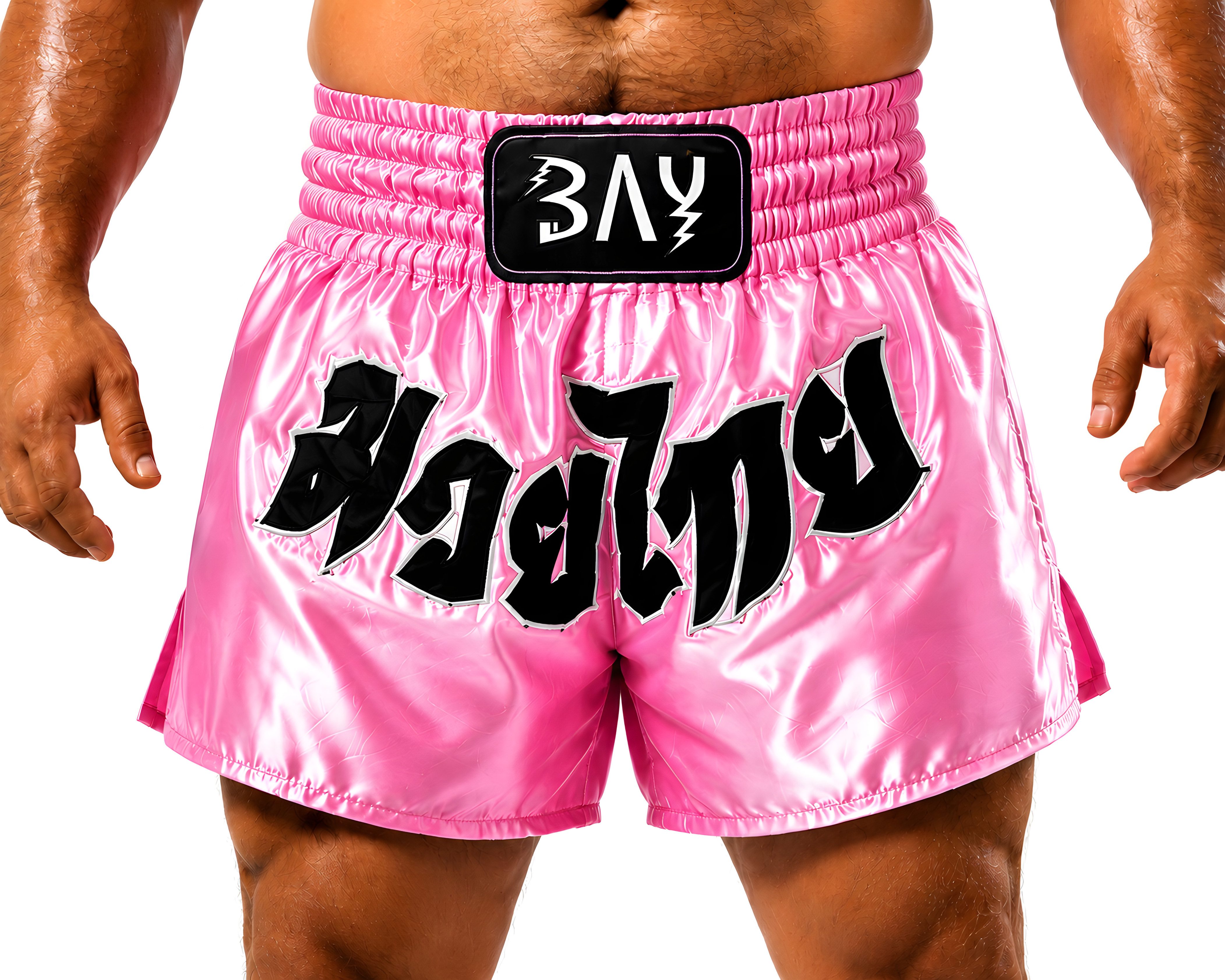 BAY-Sports Shorts Big Size Thaiboxhose Muay Thai Hose Thaiboxen kurz Kickboxen (Stück) Übergröße, kurze Kickboxhose, Damen und Herren