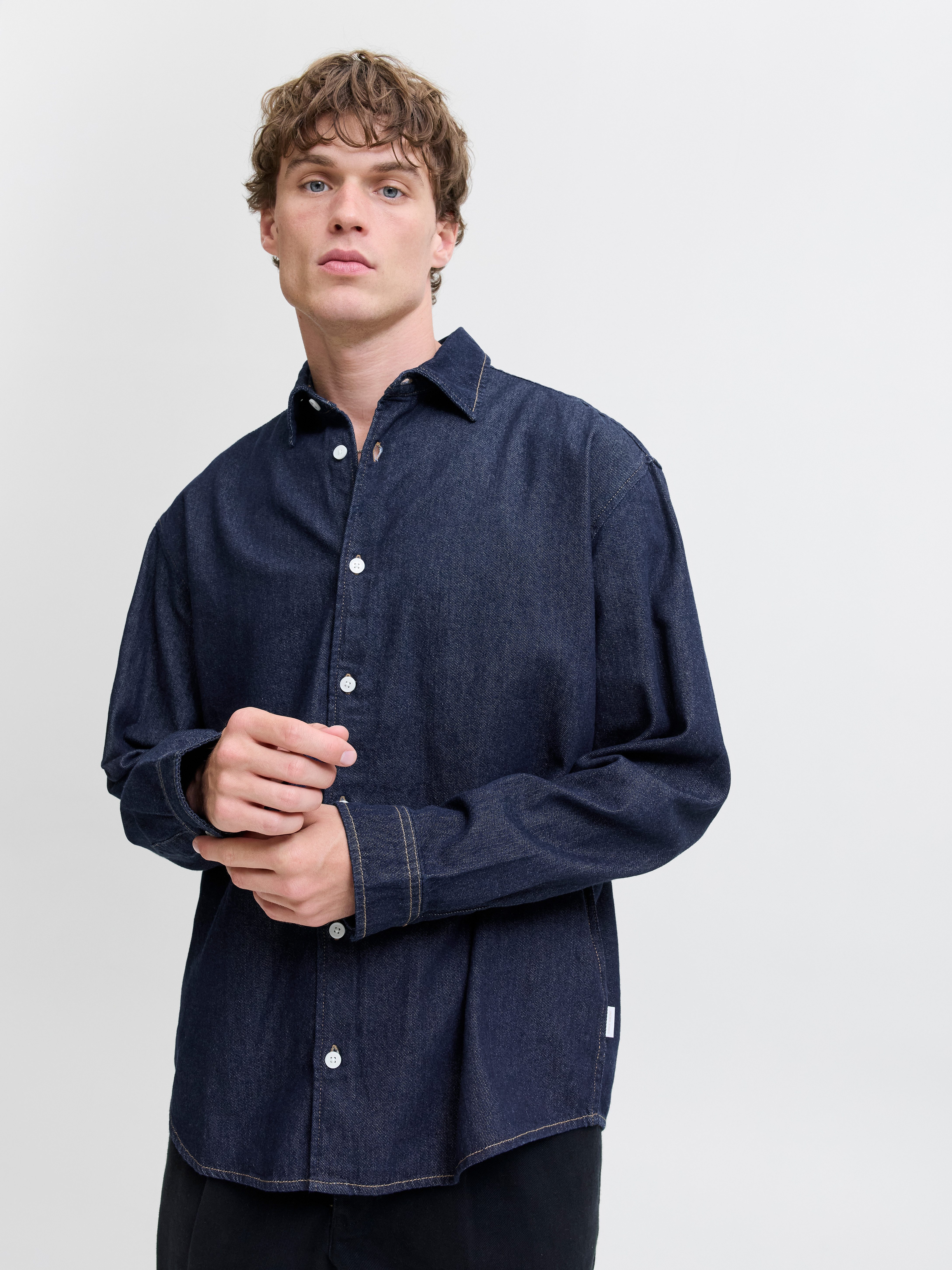 Jack & Jones Langarmhemd JORNORREBRO DENIM SHIRT LS SN