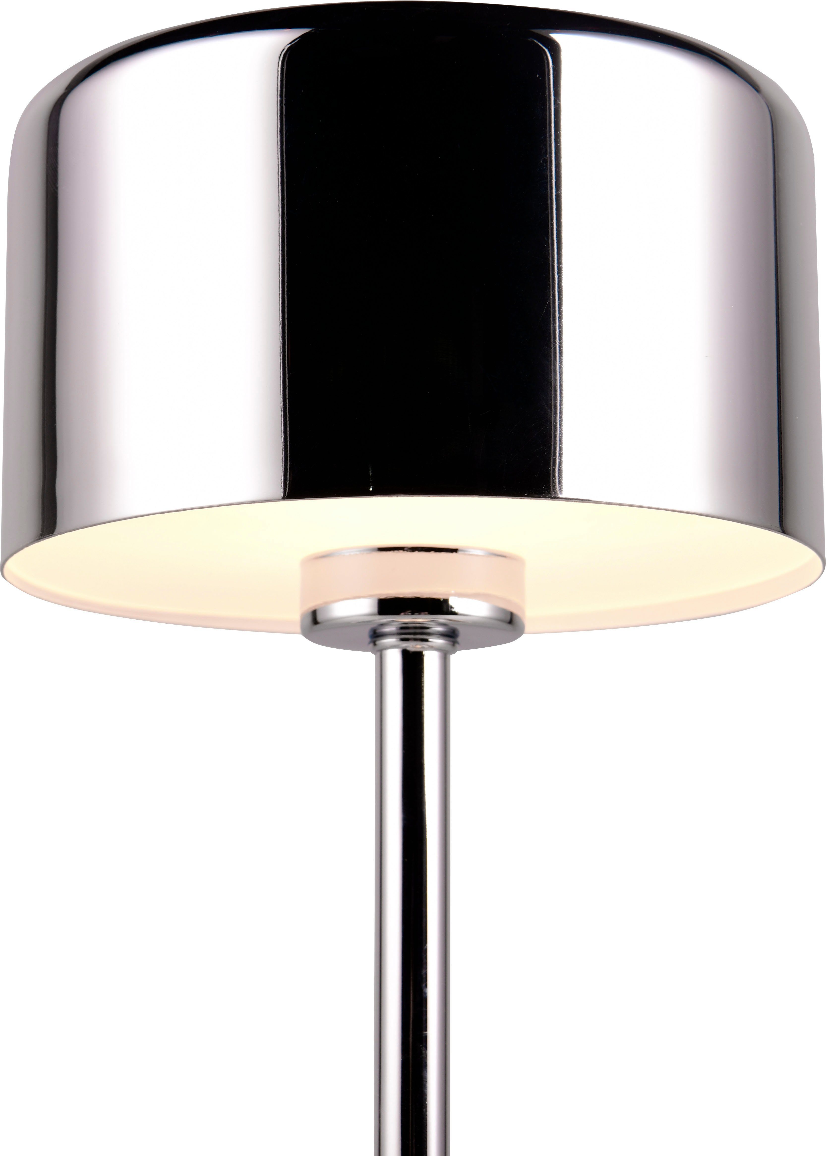 Reality Leuchten LED Tischleuchte JEFF, Dimmfunktion, USB-Ladefunktion, LED fest integriert, Warmweiß, Akku Tischlampe mit USB-C Anschluss, Touchdimmer 4 Stufen, Höhe 30cm