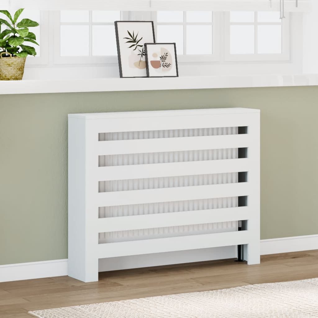 vidaXL Heizungsverkleidung Heizkörperverkleidung Weiß 104x20x82 cm günstig online kaufen