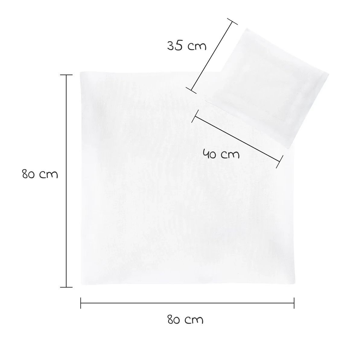 Makian Kinderbettwäsche Uni Weiß, Baumwolle, Kinderbettwäsche 80x80 cm / 35 günstig online kaufen