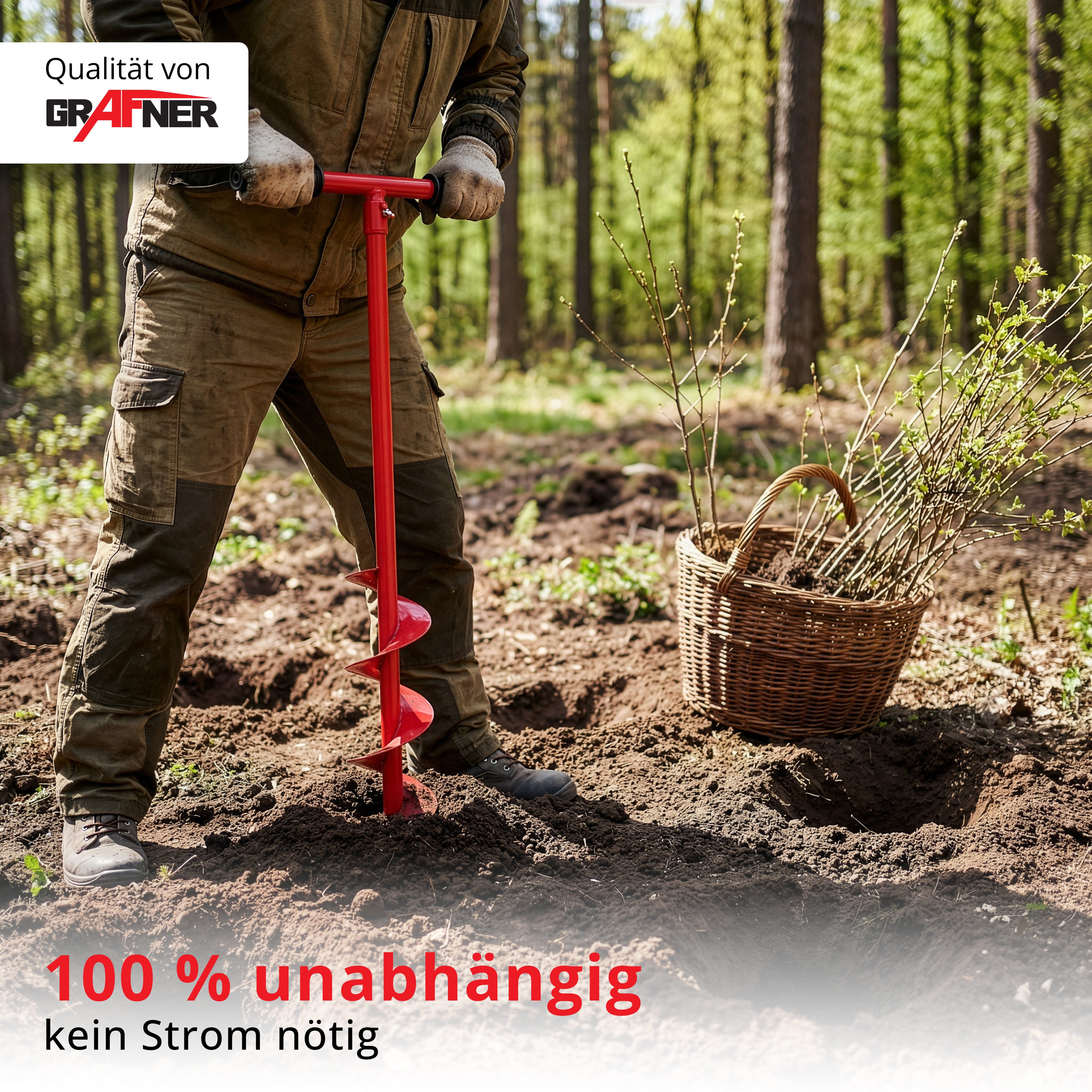 Grafner Handerdbohrer Grafner Handerdbohrer Erdlochbohrer Pfahlbohrer Pflanzbohrer Bohrer