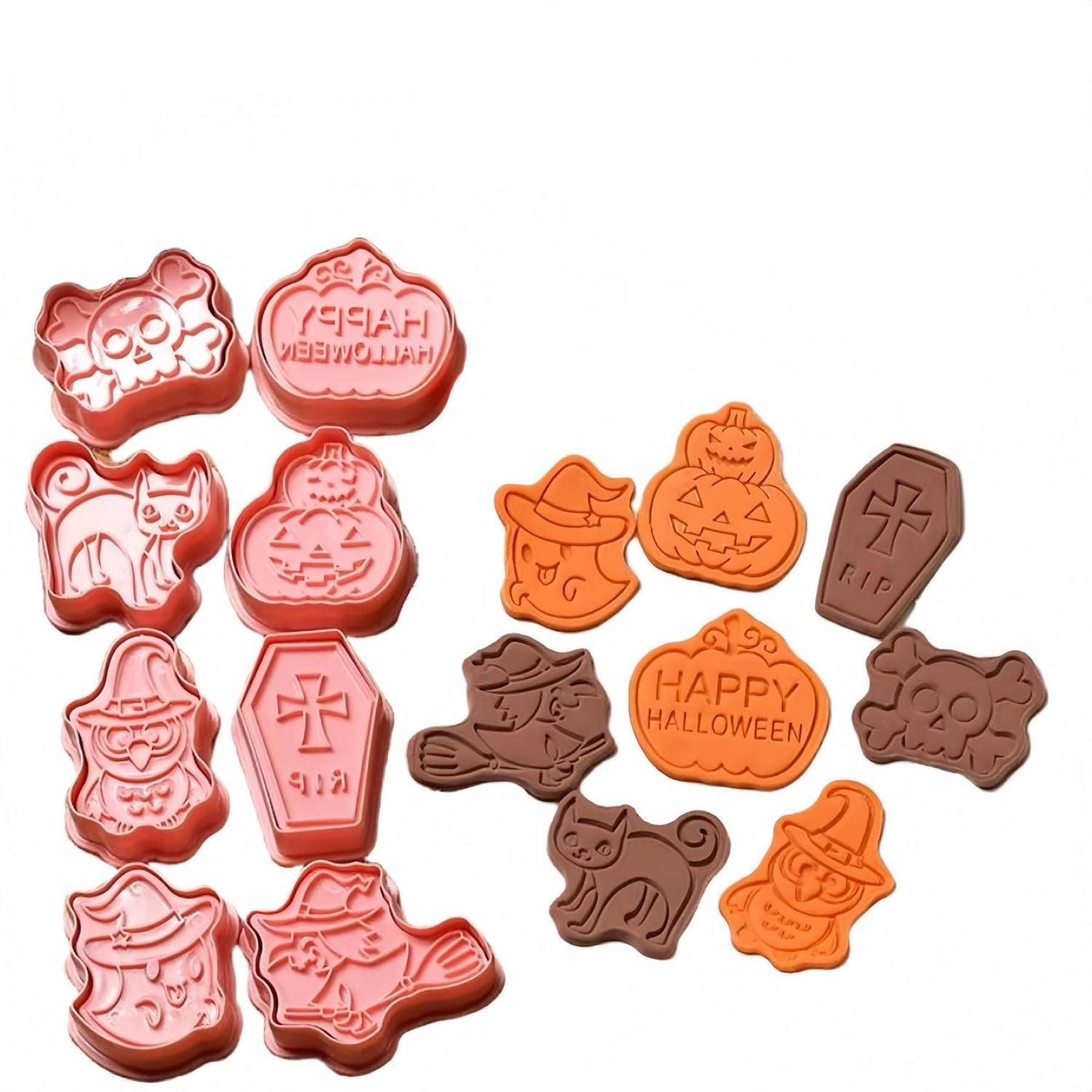 LuxusKollektion Ausstechform Halloween Ausstecher Set 8tlg Kunststoff, Kunststoff, (8-St)