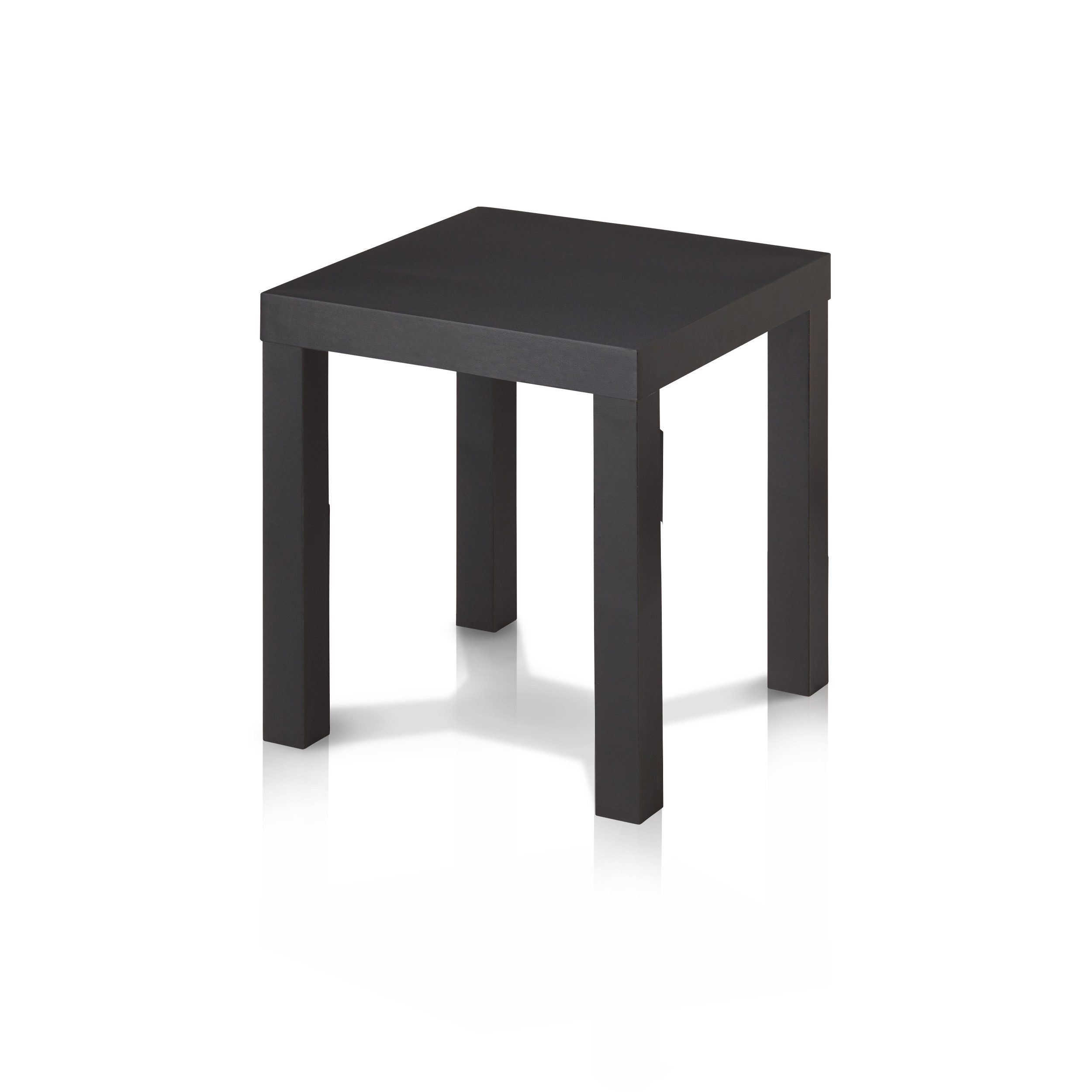 KHG Beistelltisch kleiner Couchtisch quadratisch, Nachttisch Schwarz (Holzwerkstoff foliert, 5 kg belastbar, 45x45x45 cm, pflegeleicht, ideal für Wohn- und Schlafzimmer), Pflegeleicht, Quadratisch