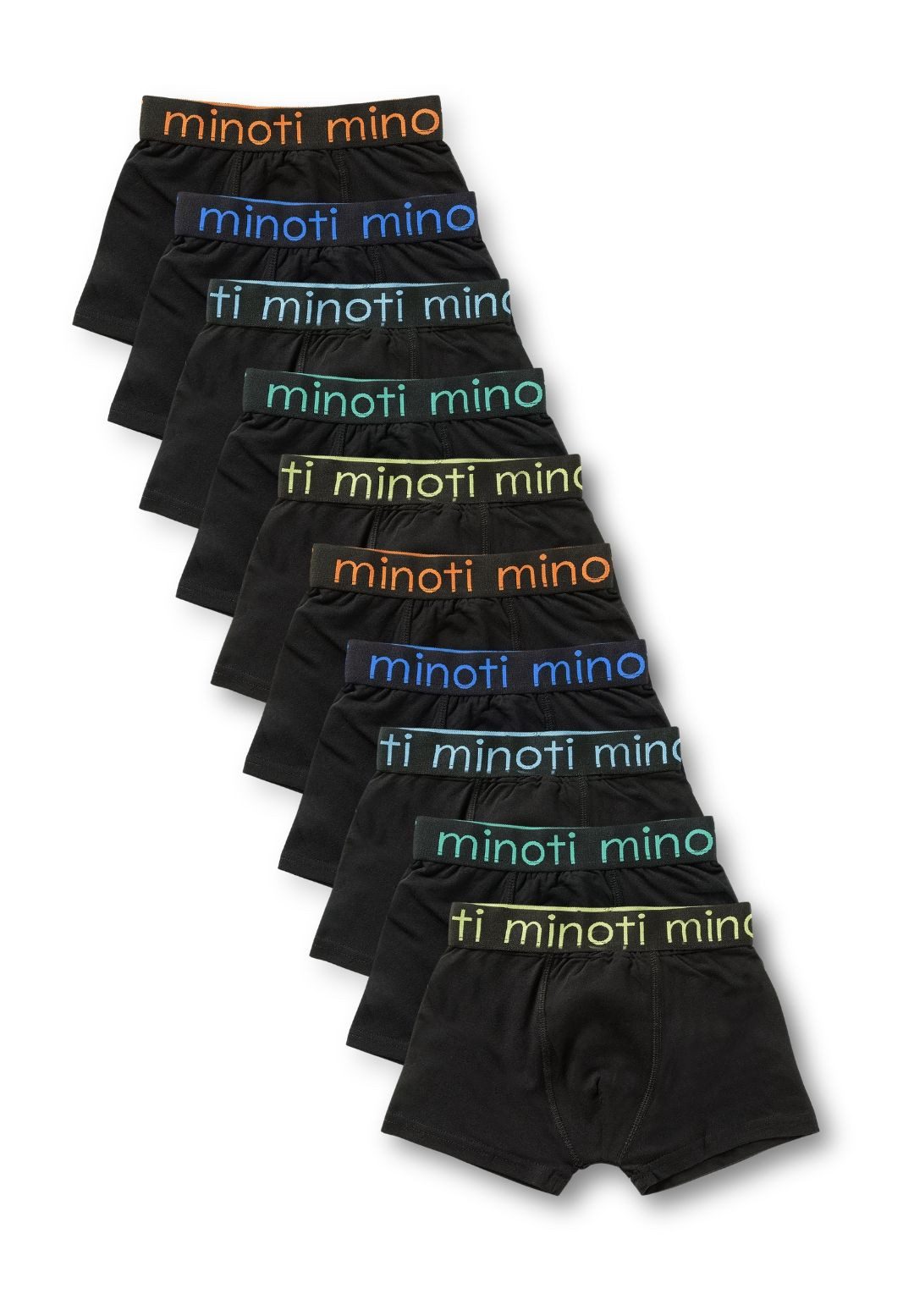 MINOTI Boxershorts für Jungen mit Logo-Bund (Packung, 10-St) geformte Front