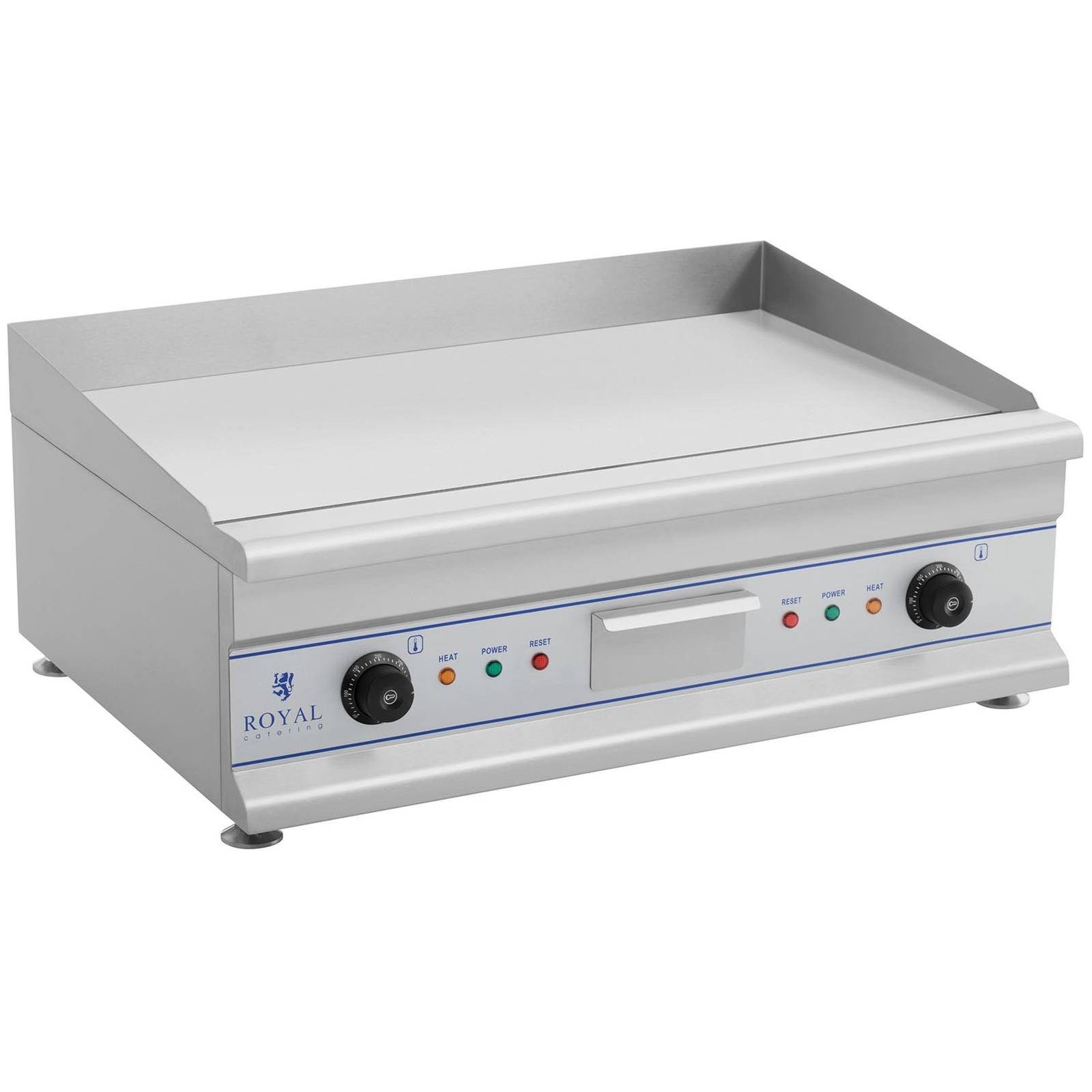Royal Catering Elektrogrill Elektro Grillplatte Griddleplatte Griddle Bräter Grill 75 cm Glatt 2 x, 6400 W