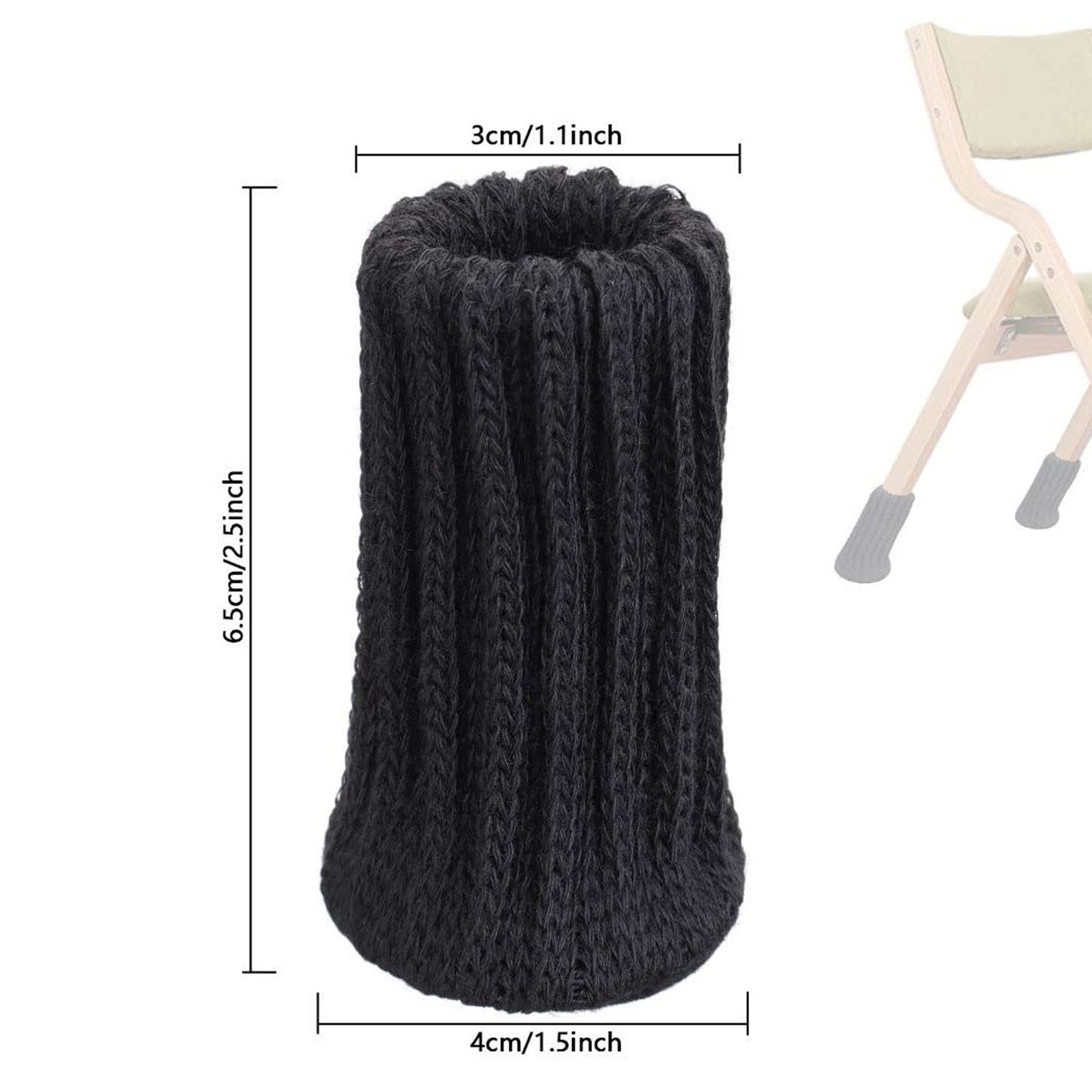 TUWENA Tischbein 24 Stück Stuhlbeinsocke Möbel Socken mit Fühlte Pads, Schutz Stuhl – Bild 2 von 5