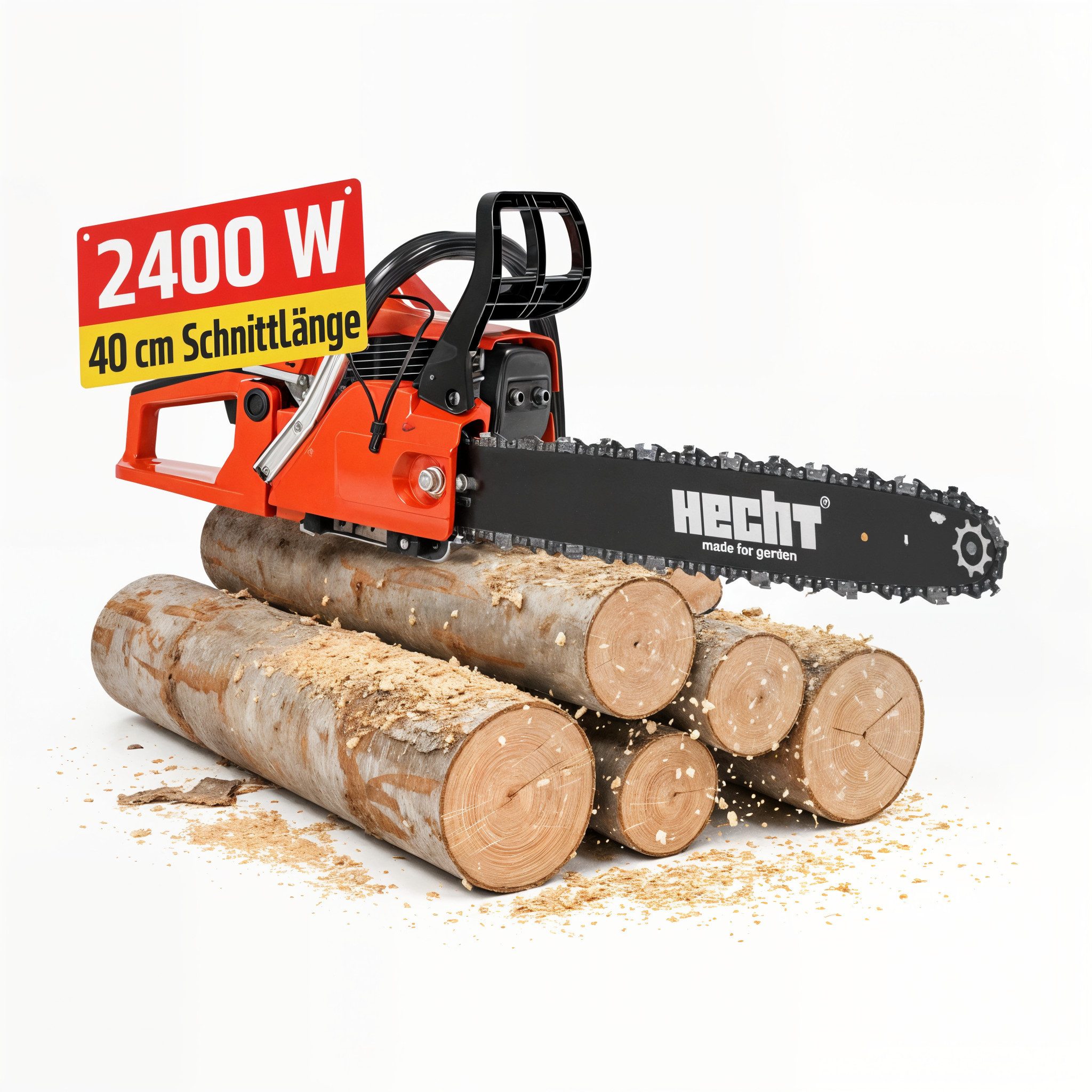 Hecht Elektro-Kettensäge 2250, 45,8 cm Schwertlänge, 2400 Watt, Soft-Start, günstig online kaufen