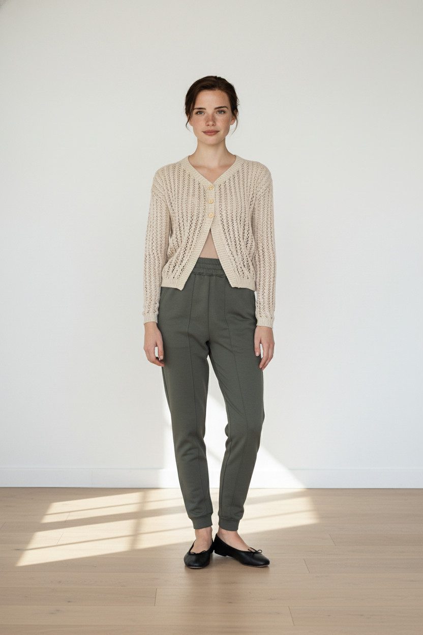 Zuckerwatte Ajourstrickjacke kurze modische Form aus 100% Baumwolle