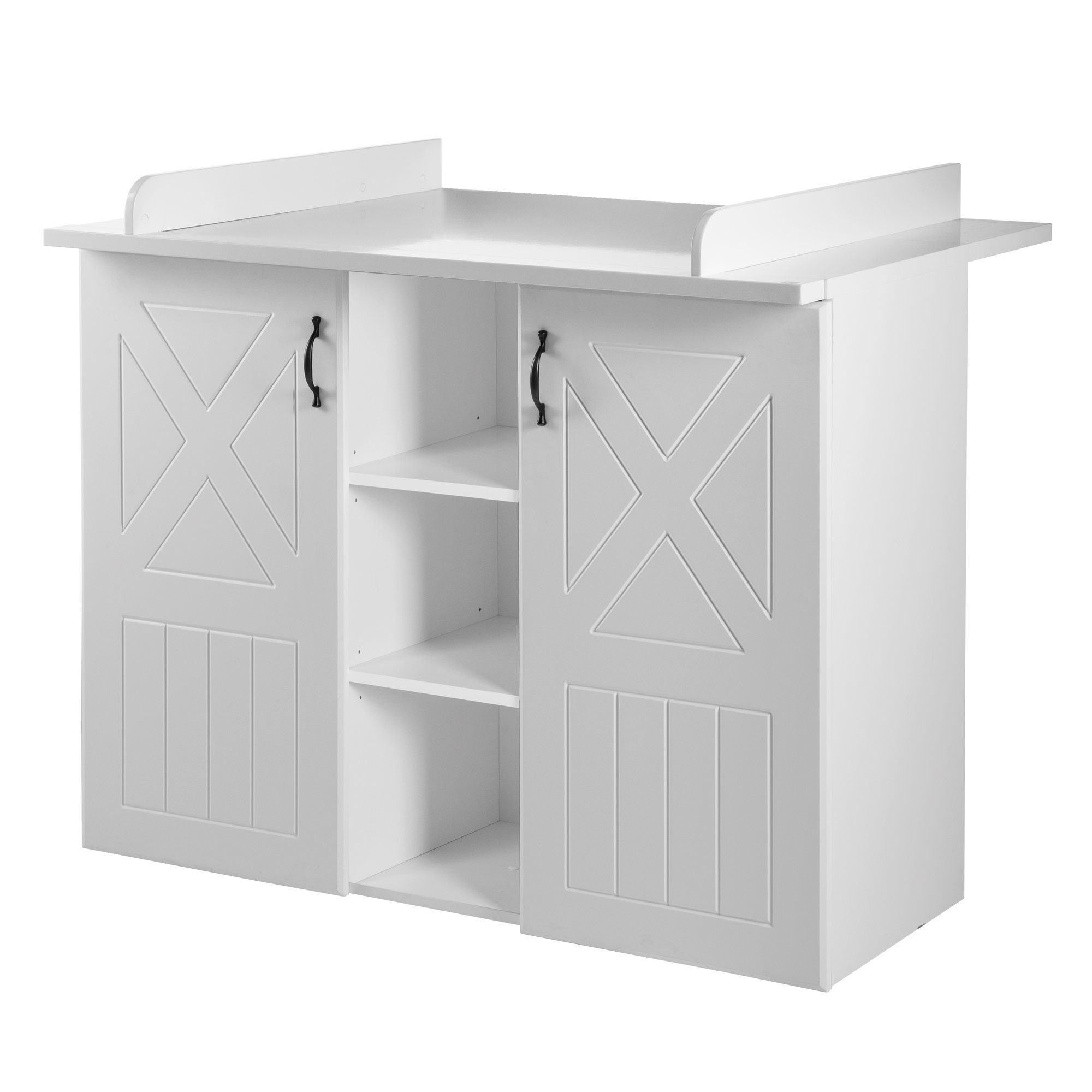 roba® Wickelkommode Constantin, Wickeltisch mit abneh. Aufsatz im Landhausstil