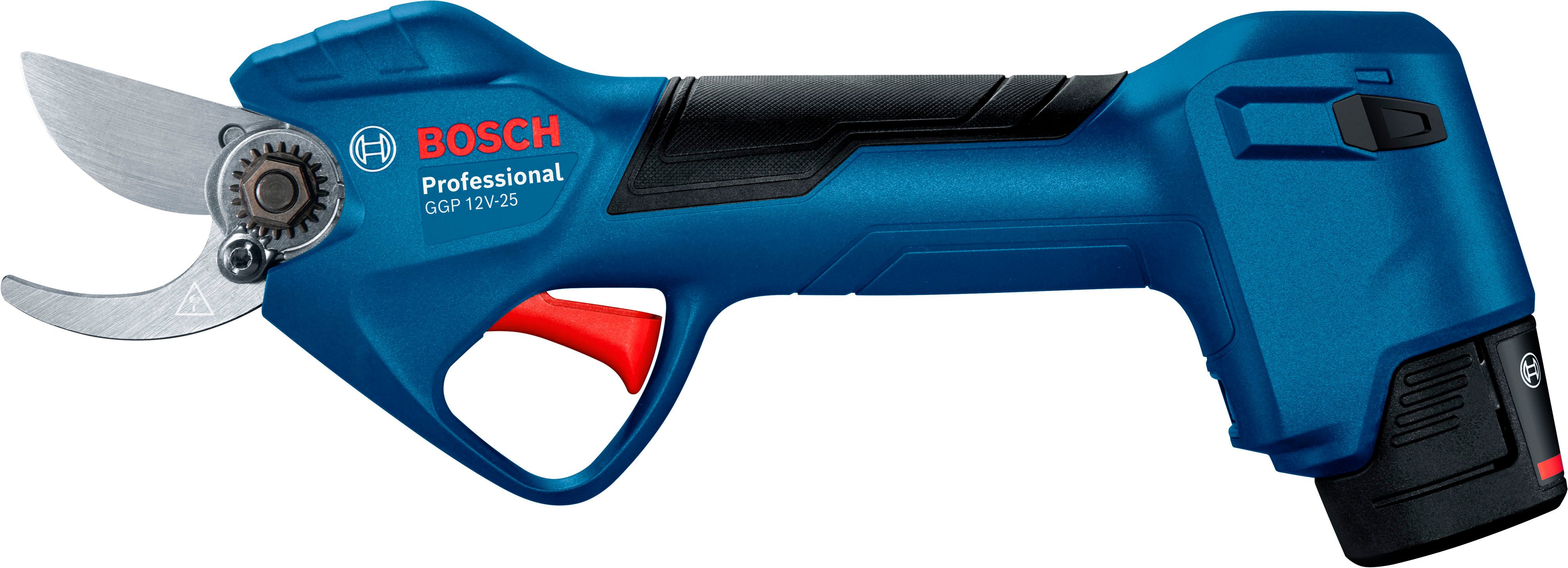 Bosch Professional Akku-Astschere »GGP 12V-25« Complete Kit, (BxLxH: 14x34x15 cm), Inkl. 2 x Akku GBA 12V 3.0Ah