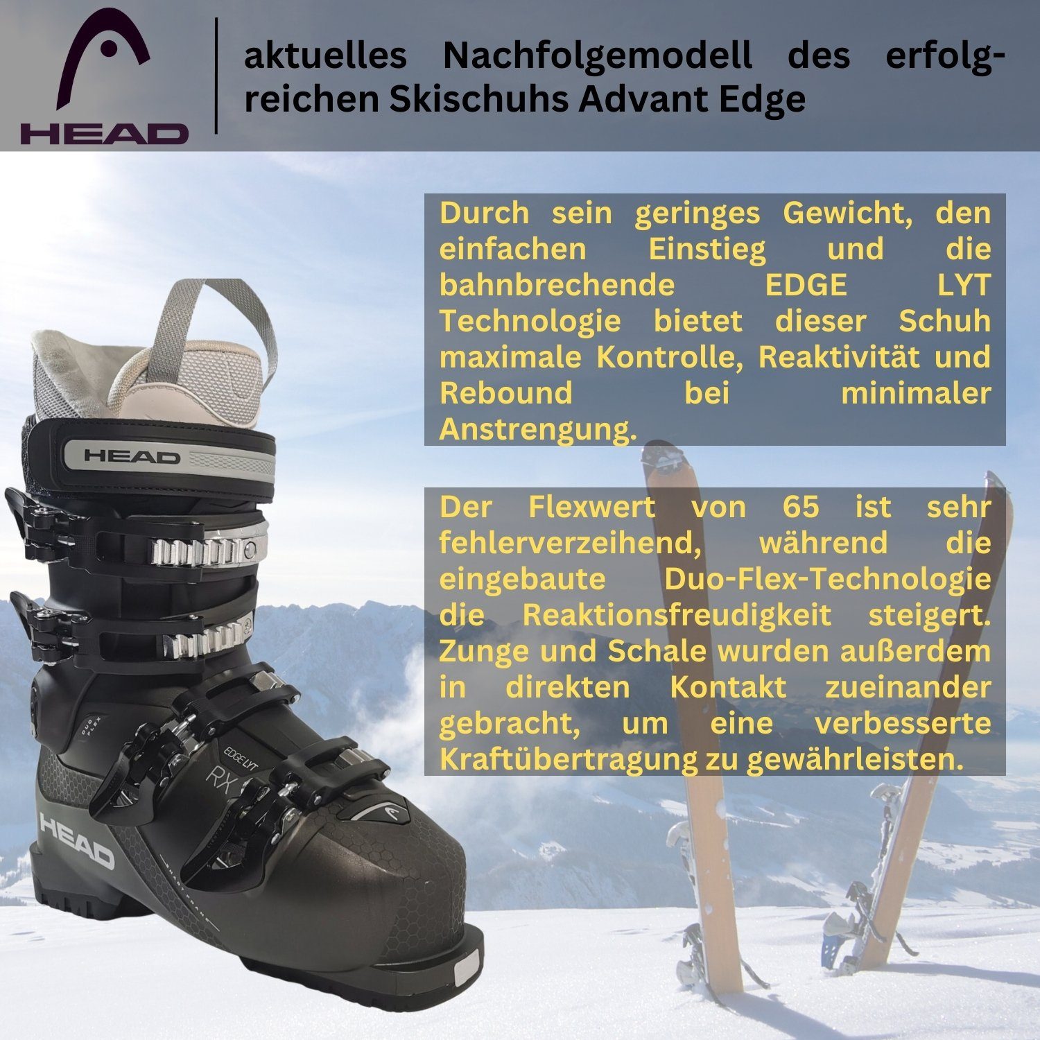 Head Skischuh Skistiefel Damen Edge LYT RX W HV Flex 65 2024