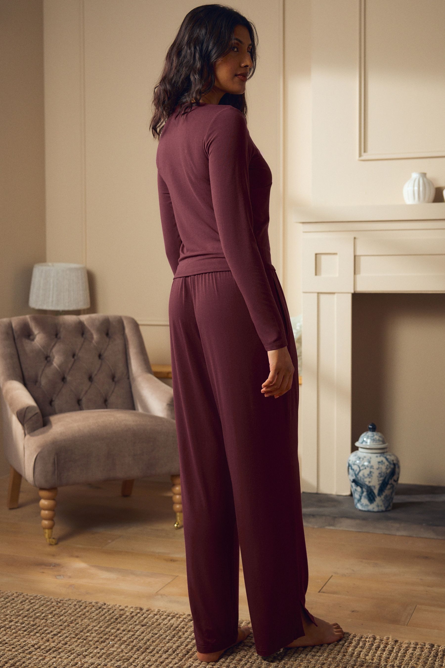 LAURA ASHLEY Top & Hose Laura Ashley Loungewear-Set aus Modal (2-tlg)