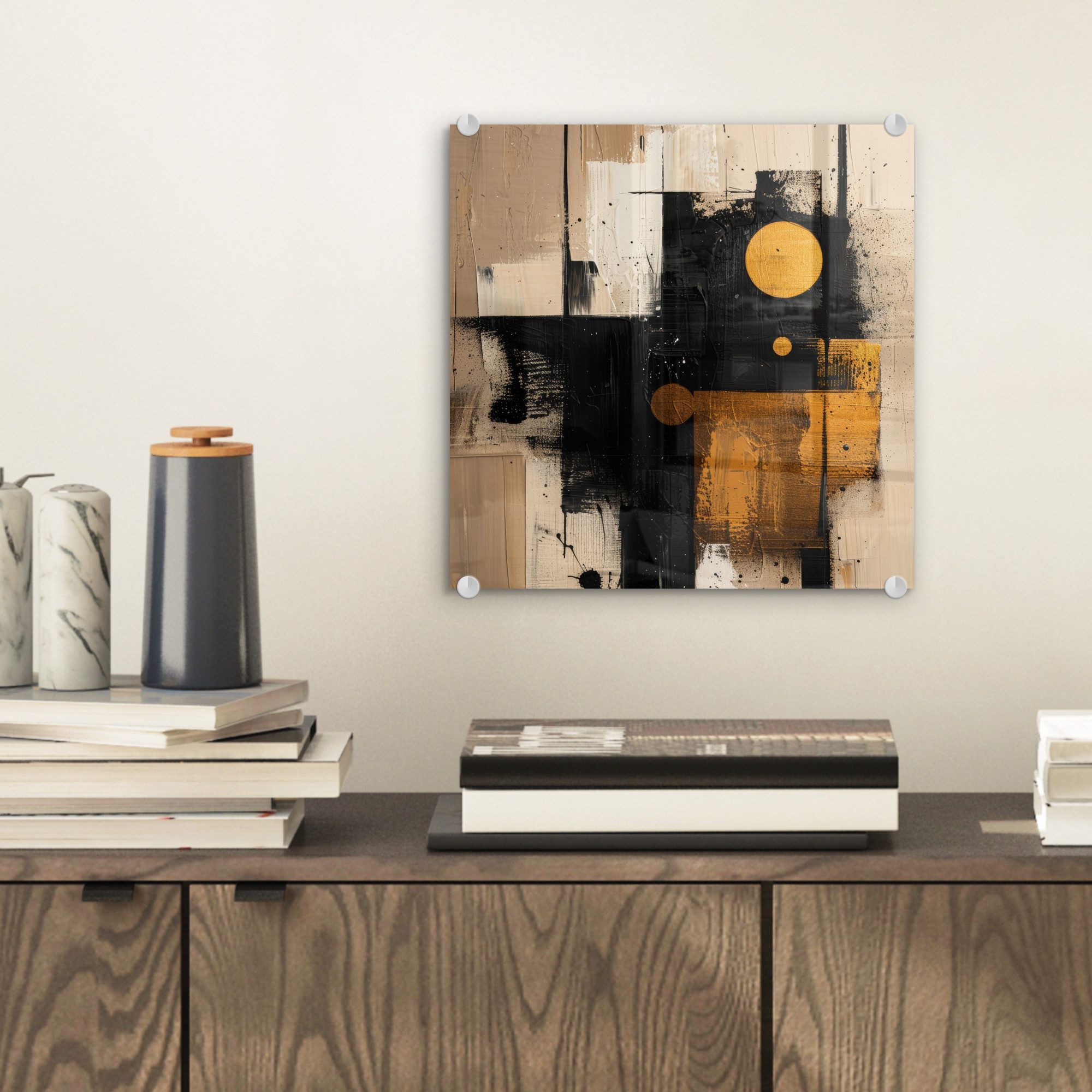 MuchoWow Acrylglasbild Abstrakt - Schwarz - günstig online kaufen